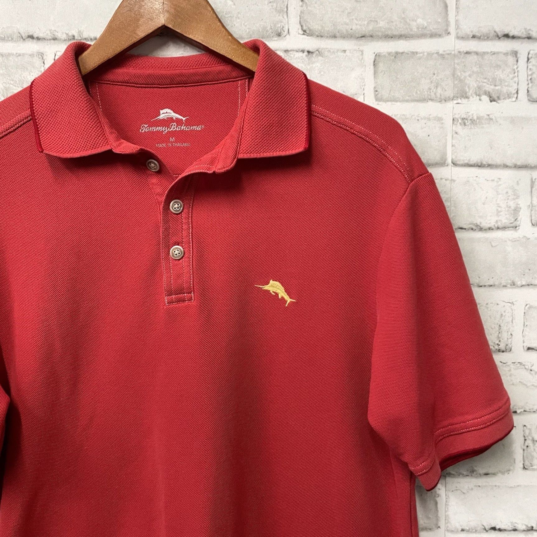 Tommy Bahama Tommy Bahama Red Cotton Polo Shirt Mens Size M Size US M / EU 48-50 / 2 - 2 Thumbnail