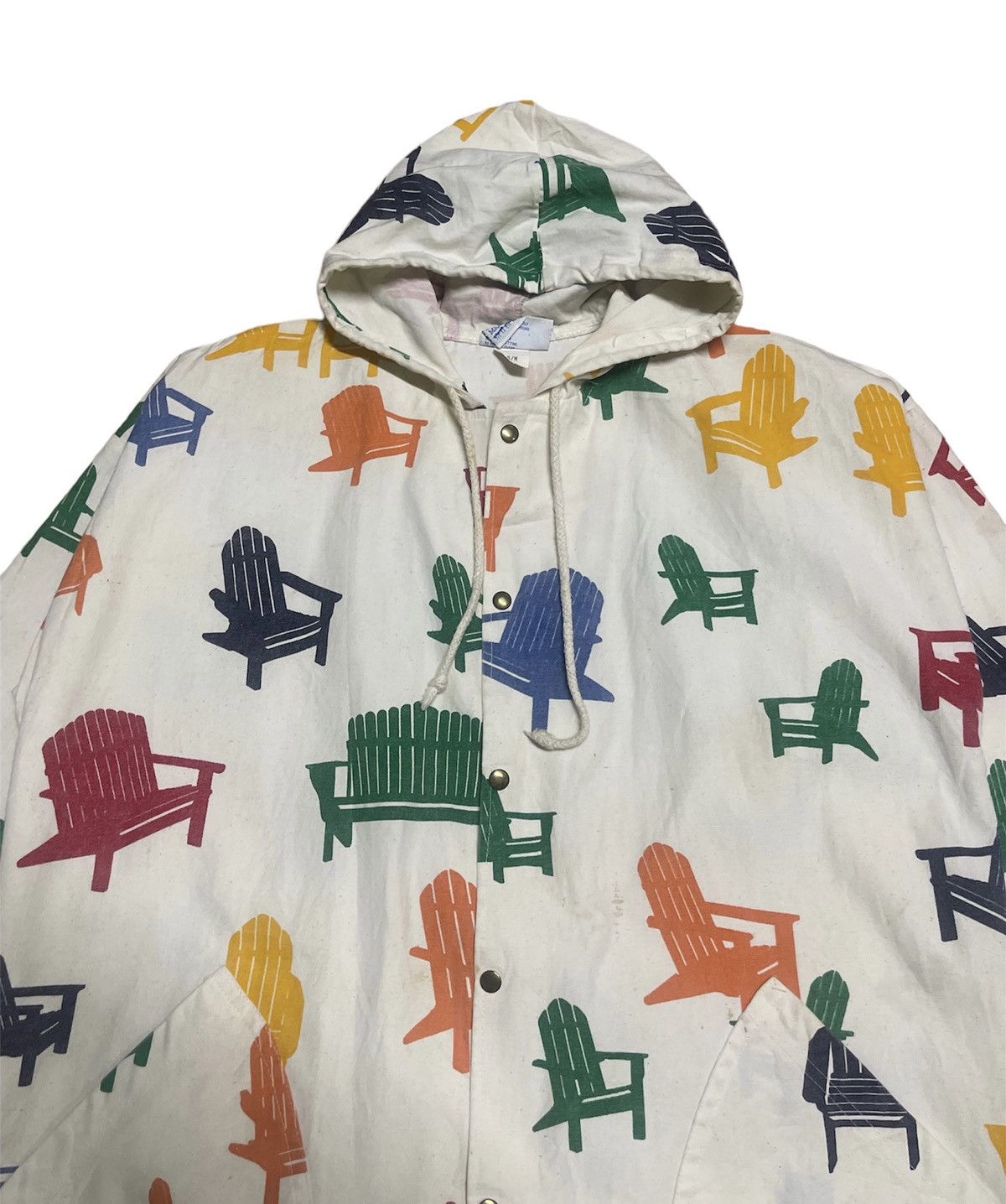 Japanese Brand Michigan Rag Co. Jacket Adirondack Chair Print, Snap Closure Size US L / EU 52-54 / 3 - 7 Thumbnail