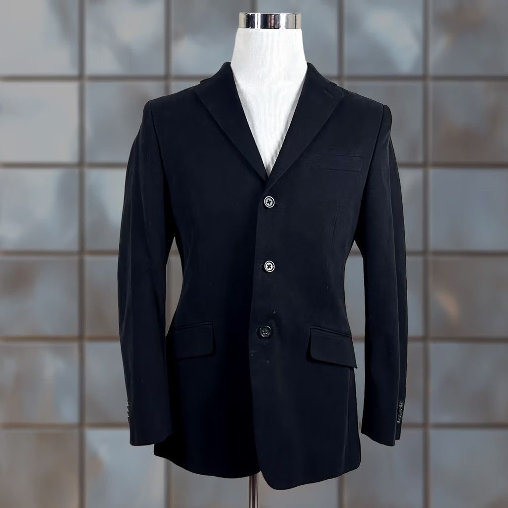 Banana Republic Banana Republic Sport Coat 40R Black Cotton 3-Button Notch Lapel Vented Regular Men’s Jacket Size US XS / EU 42 / 0 - 1 Thumbnail