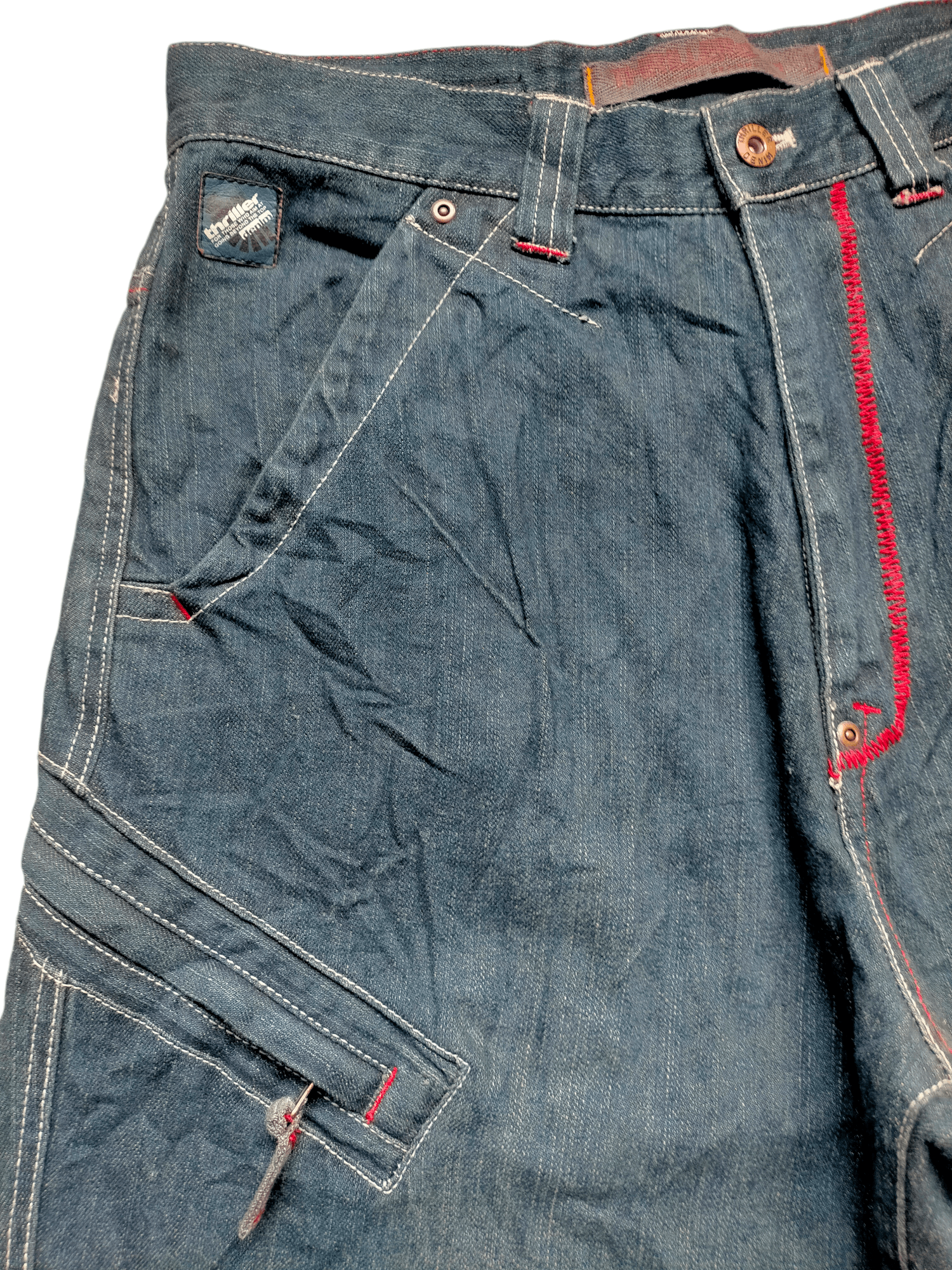 JNCO × Japanese Brand Thriller Denim Baggy Hip Hop Style Jeans Size US 32 / EU 48 - 4 Thumbnail