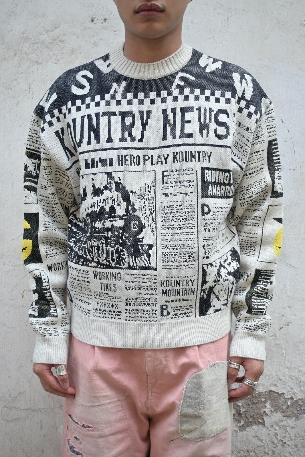 Kapital Kountry Kapital 8G newspaper knit sweater Size US M / EU 48-50 / 2 - 1 Thumbnail