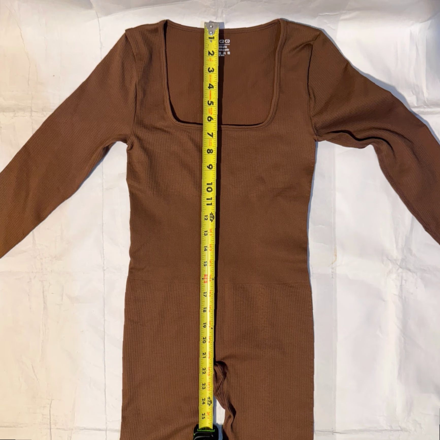 Vintage OQQ One-Piece Women Jumpsuit S Brown Long Sleeve Ribbed Square Neck Sport Activewear Casual Size S / US 4 / IT 40 - 7 Thumbnail