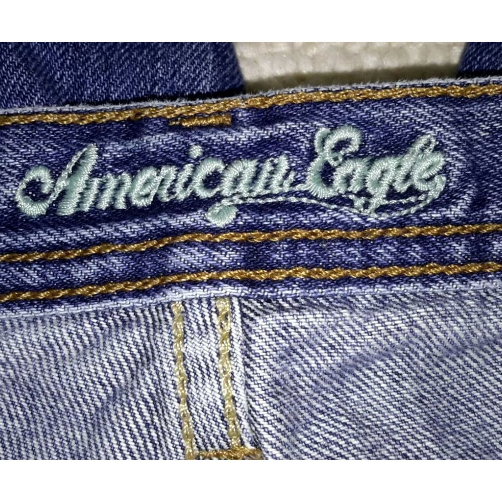 American Eagle Outfitters VINTAGE American Eagle Outfitters Favorite Flare Jeans Women's Size 2 Regular 28 in Denim Blue Cotton Embroidered 31 in Inseam Size 26" / US 2 / IT 38 - 7 Thumbnail