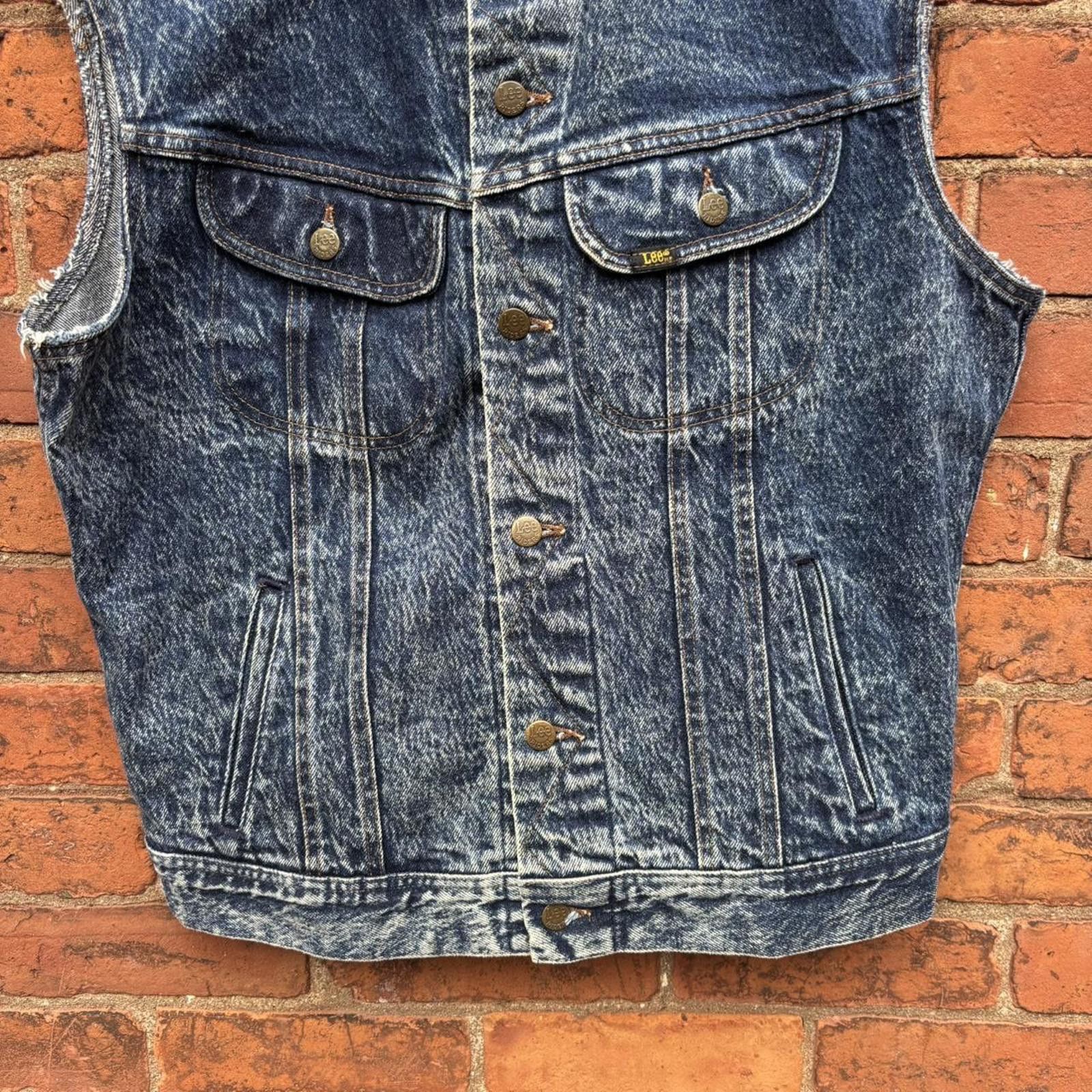 Lee vintage lee rider acid washed denim vest 70s/80s M Size US M / EU 48-50 / 2 - 3 Thumbnail