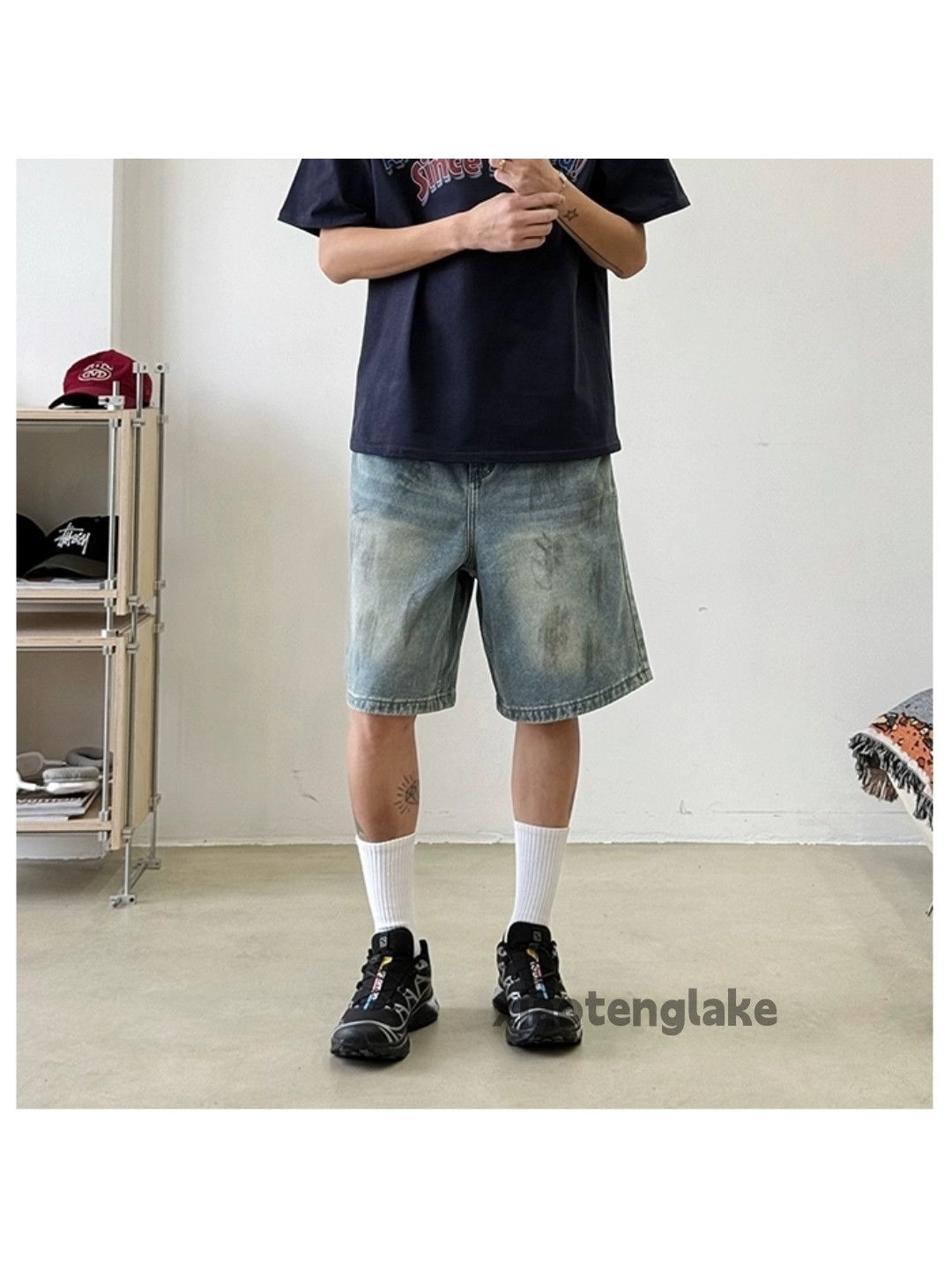 Vintage Unisex washed faded loose baggy skate cargo shorts Size US 32 / EU 48 - 5 Thumbnail