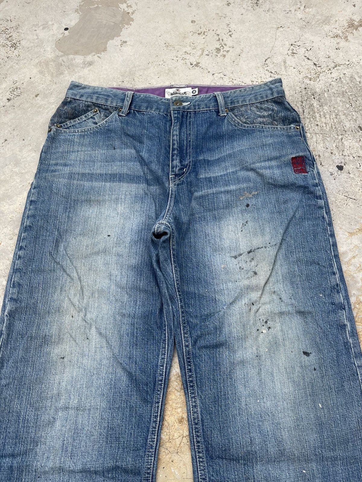Karakuri Tamashii Karakuri Tamashii Japanese Embroidery Baggy Denim Jeans Size US 36 / EU 52 - 2 Thumbnail