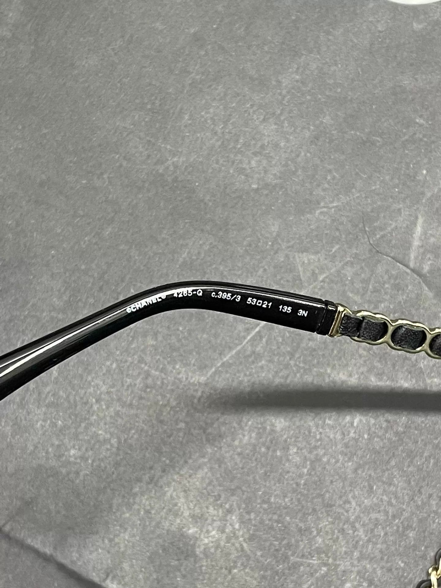 Chanel Chanel Leather Chain Full Logo Sunglasses Size ONE SIZE - 7 Thumbnail