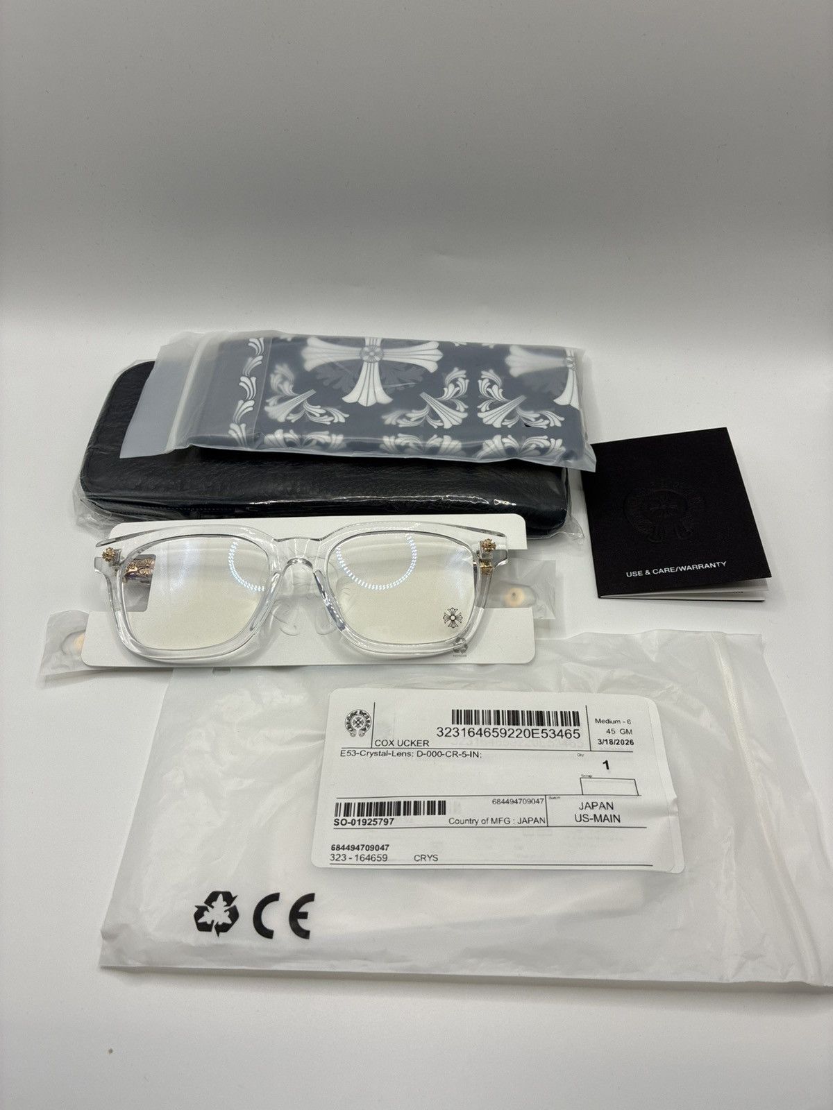 Chrome Hearts Chrome Hearts Cox Ucker Crystal-Gold Glasses Size ONE SIZE - 10 Thumbnail