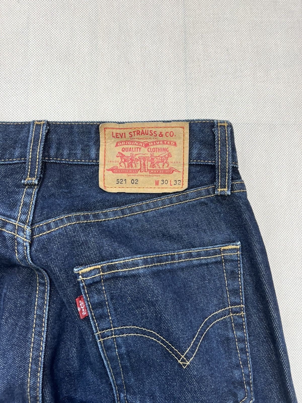 Levi's Pants Levi’s 521 Jeans Dark Blue Red Tab Size US 32 / EU 48 - 3 Thumbnail