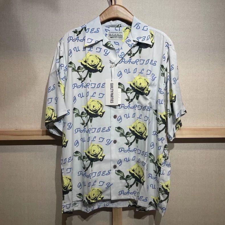 Wacko Maria Wacko Maria Rose Print Summer Shirt- DMC Size US M / EU 48-50 / 2 - 1 Thumbnail