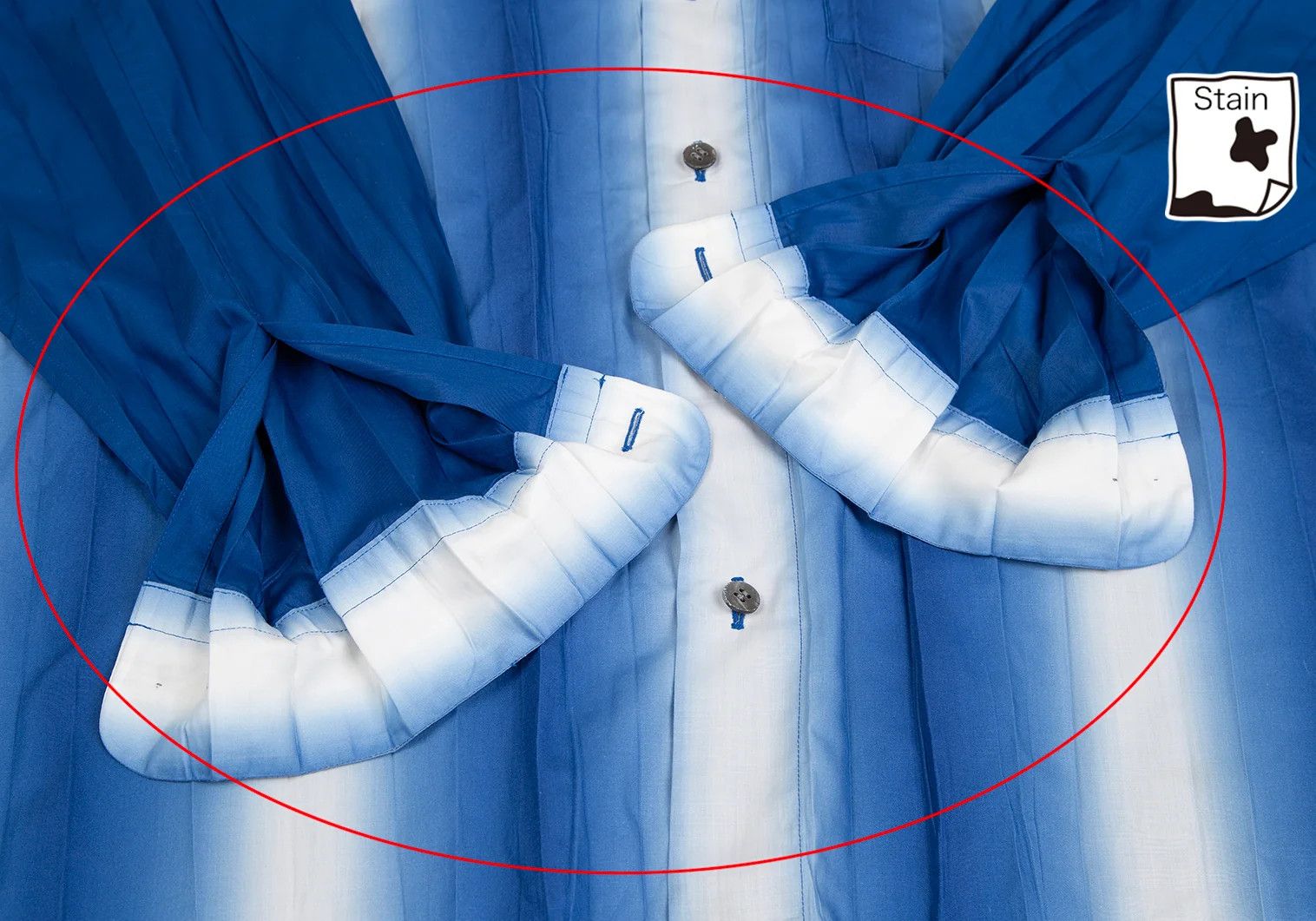 Issey Miyake Gradient Print Pleats Shirt in Blue-White Size US S / EU 44-46 / 1 - 9 Thumbnail