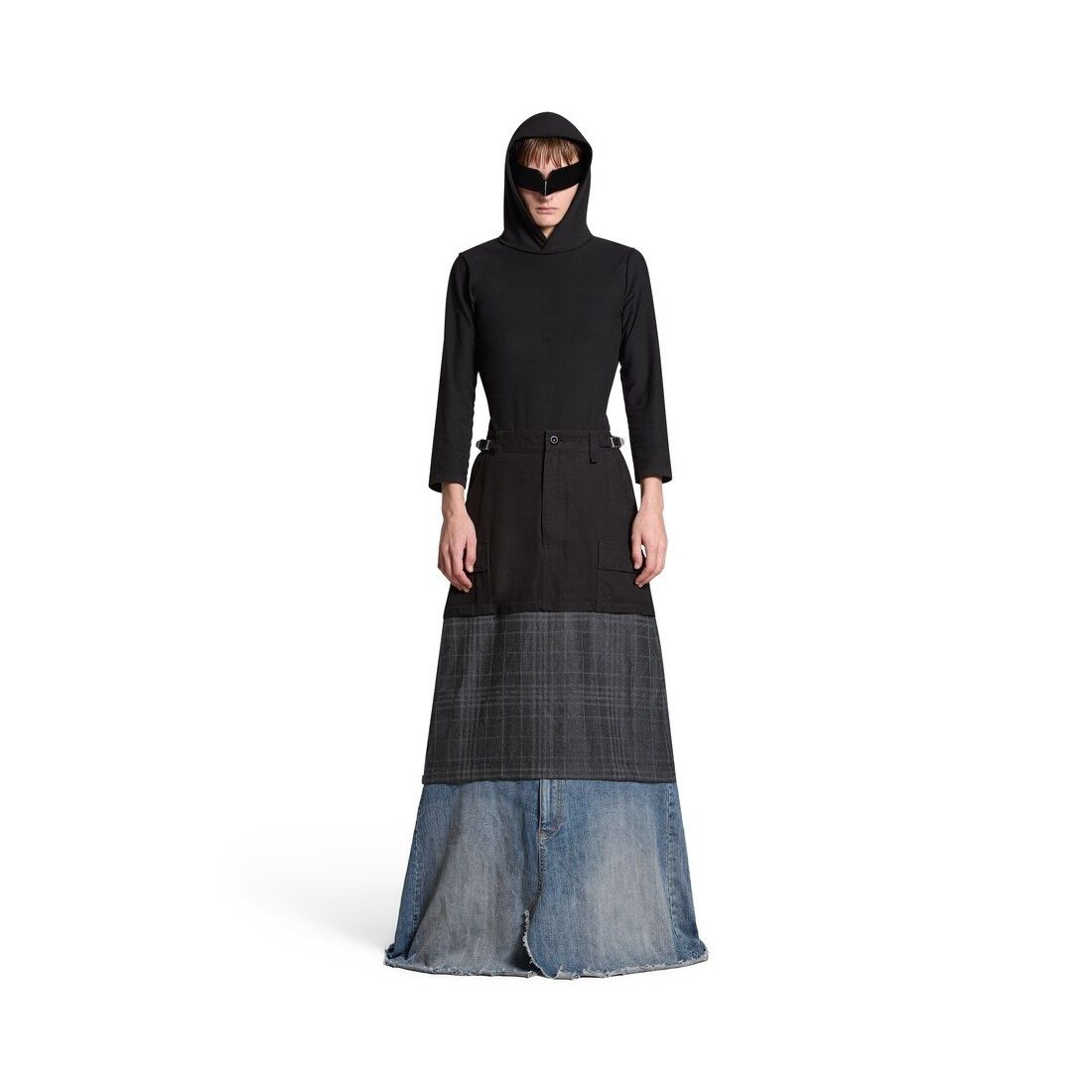 Balenciaga o1tr1nto0825 Maxi Layered Cargo Skirt in Multicolor Size 25" / US 0 / IT 36 - 2 Thumbnail