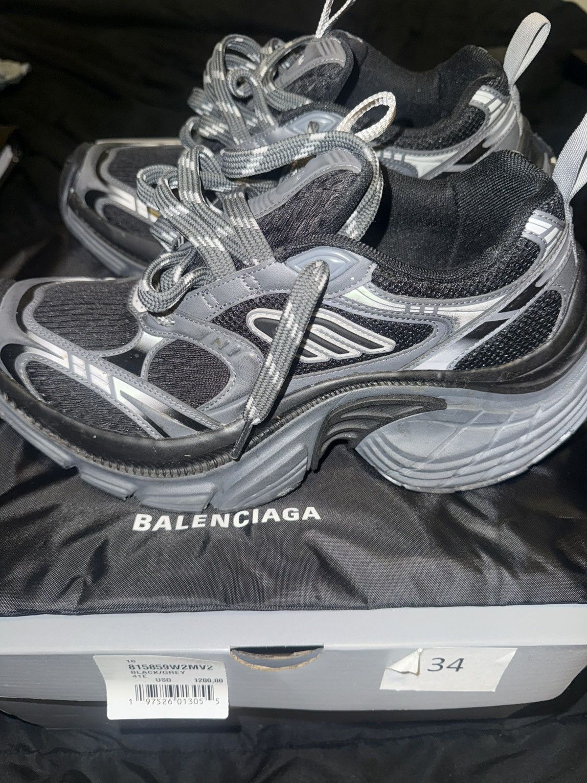 Balenciaga Balenciaga Men’s 6L Black/Grey Size US 9 / EU 42 - 2 Thumbnail