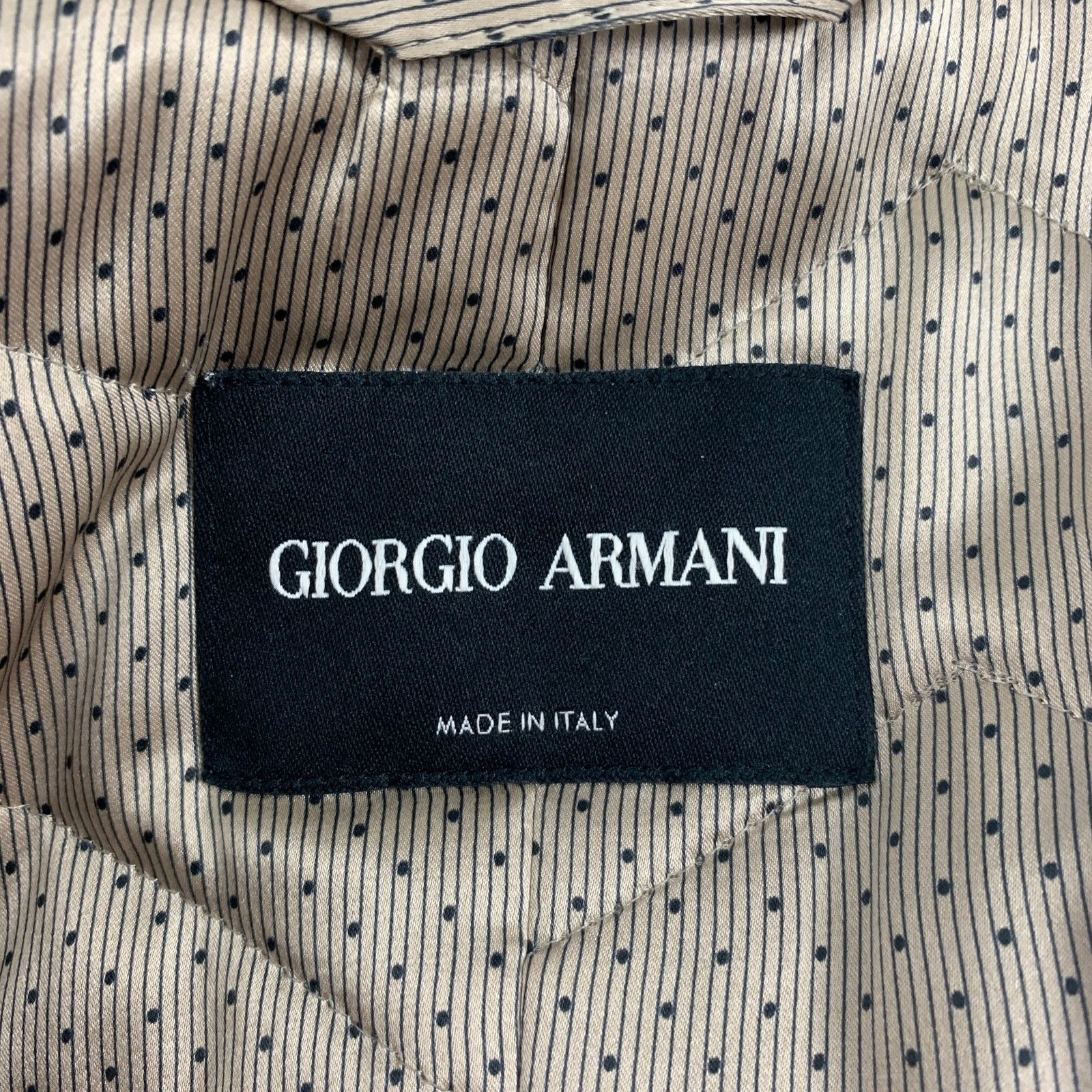 Giorgio Armani Tan Black Polyester Animal Print Jacquard Zip Up Jacket Size M / US 6-8 / IT 42-44 - 7 Thumbnail