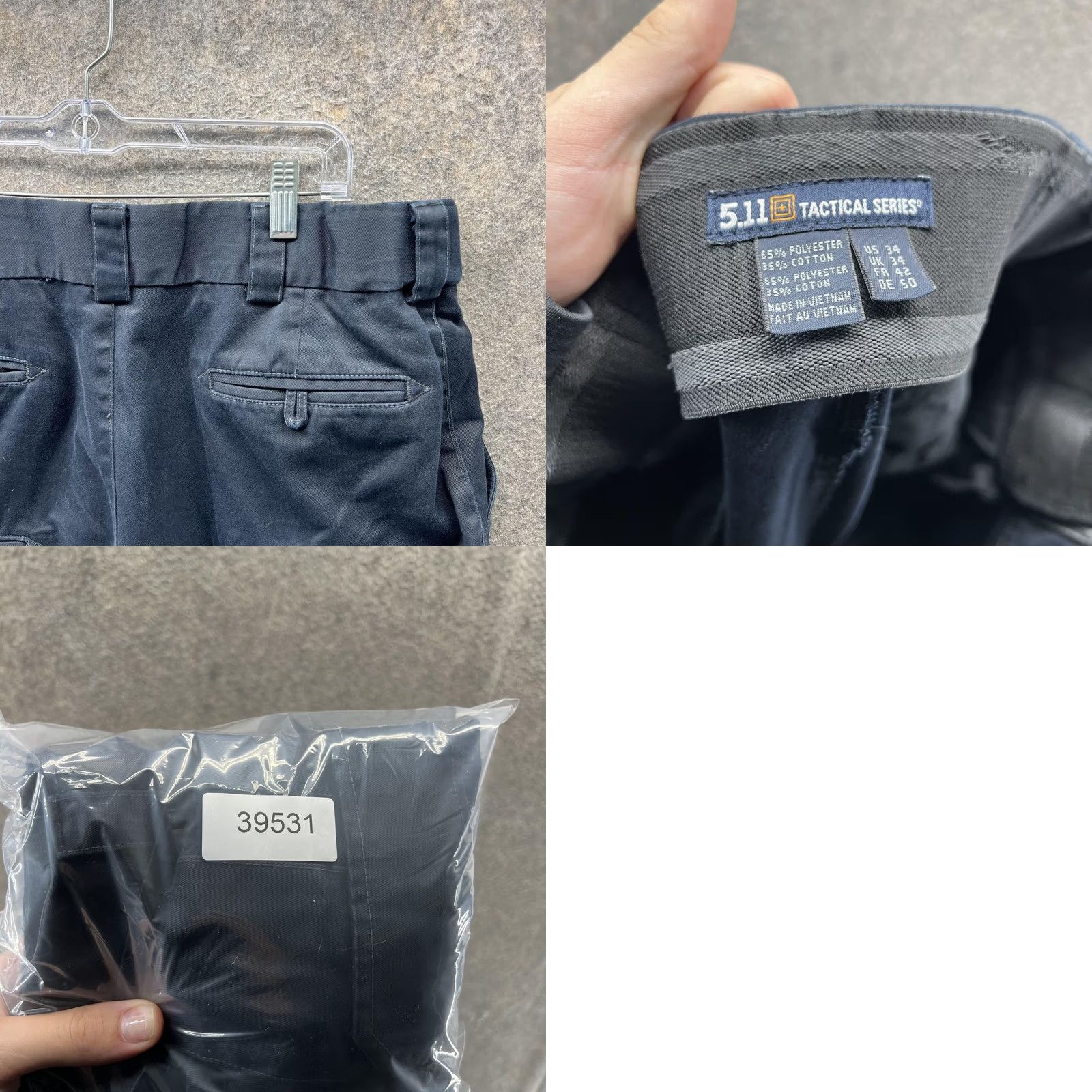 Vintage 5.11 Tactical Series Pants Mens 34 Navy Cargo Workwear Polyester Cotton Size US 34 / EU 50 - 8 Thumbnail