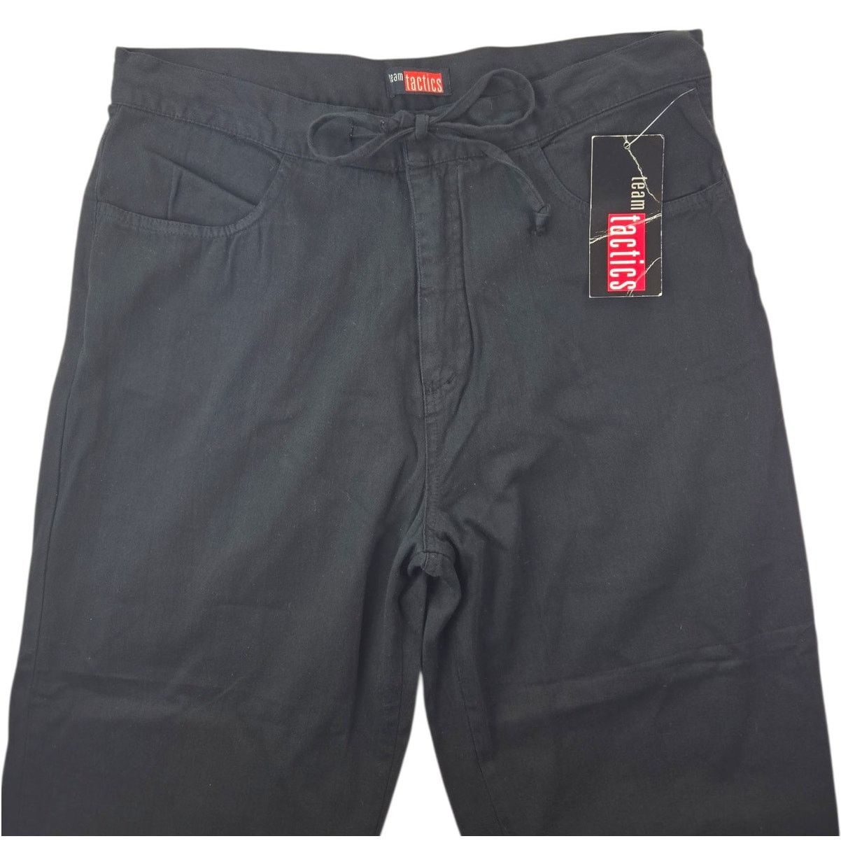 Other Team Tactics | Black Pull-on Pants w/Drawstring | Medium Size 34" / US 12 / IT 48 - 3 Thumbnail