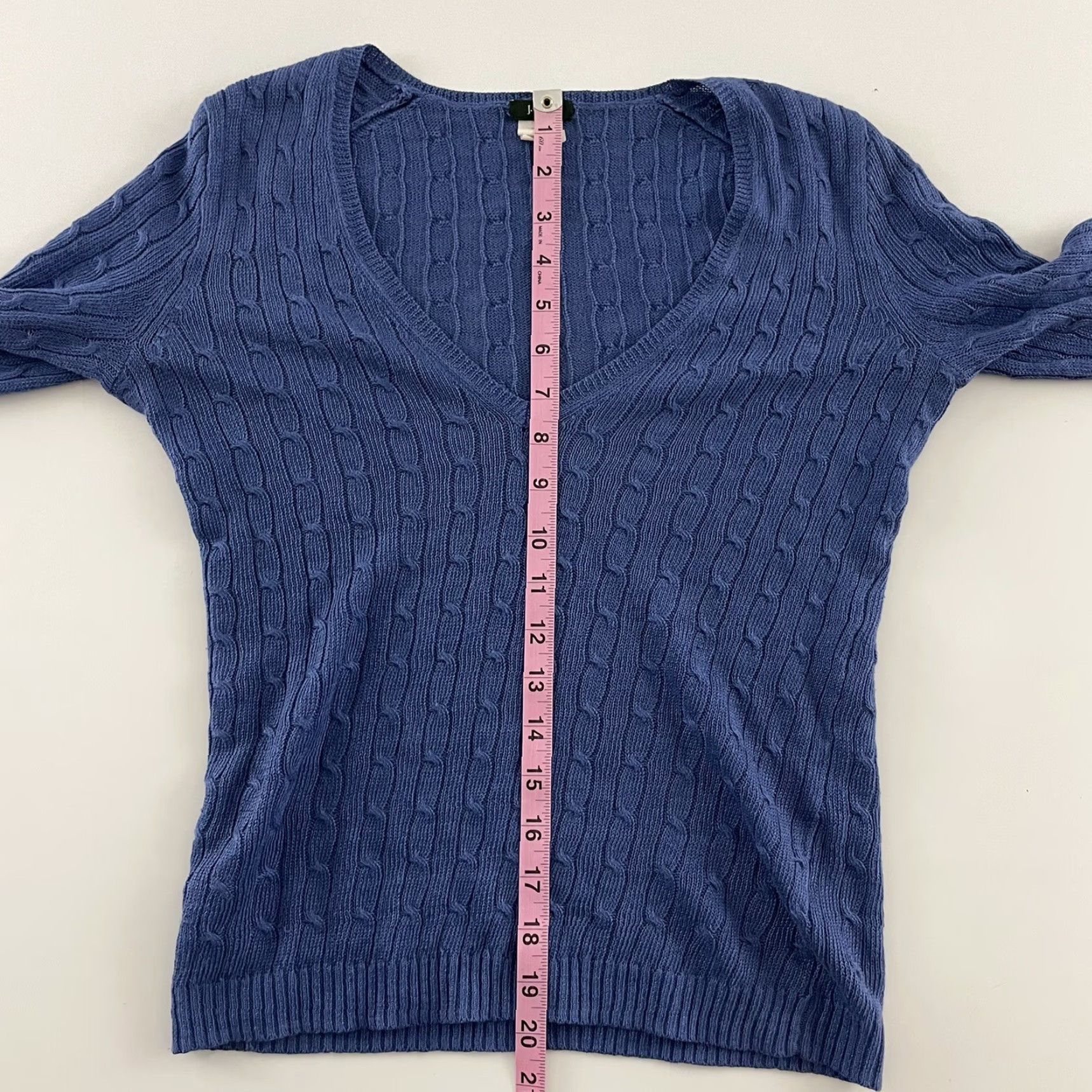 J.Crew J.CREW Lightweight Pullover V-Neck Linen Top Women's XS Blue Blouse Size XS / US 0-2 / IT 36-38 - 4 Thumbnail