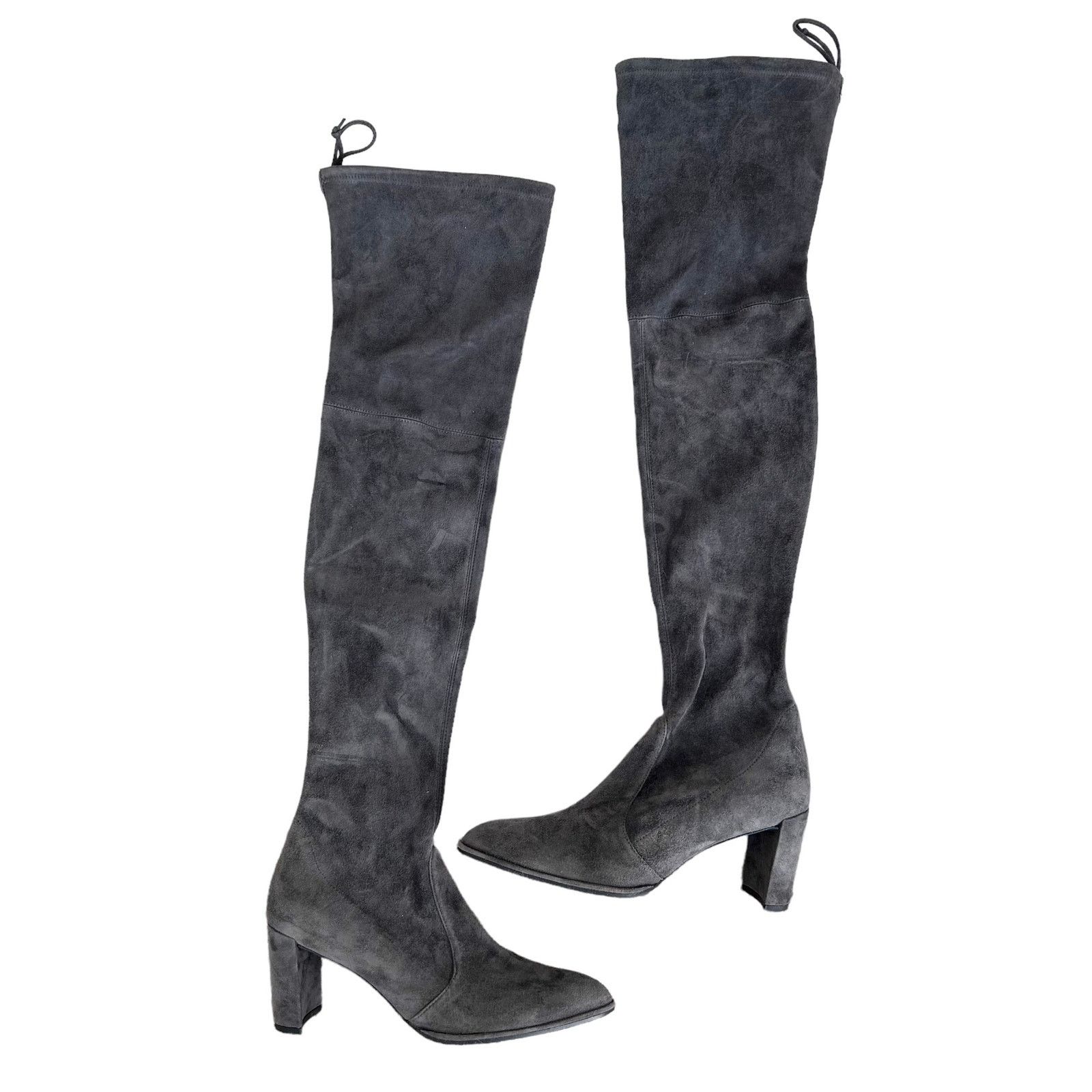 Stuart Weitzman Stuart Weitzman Gray Suede Highland Over The Knee Boots 10.5 Size US 10.5 / IT 40.5 - 4 Thumbnail