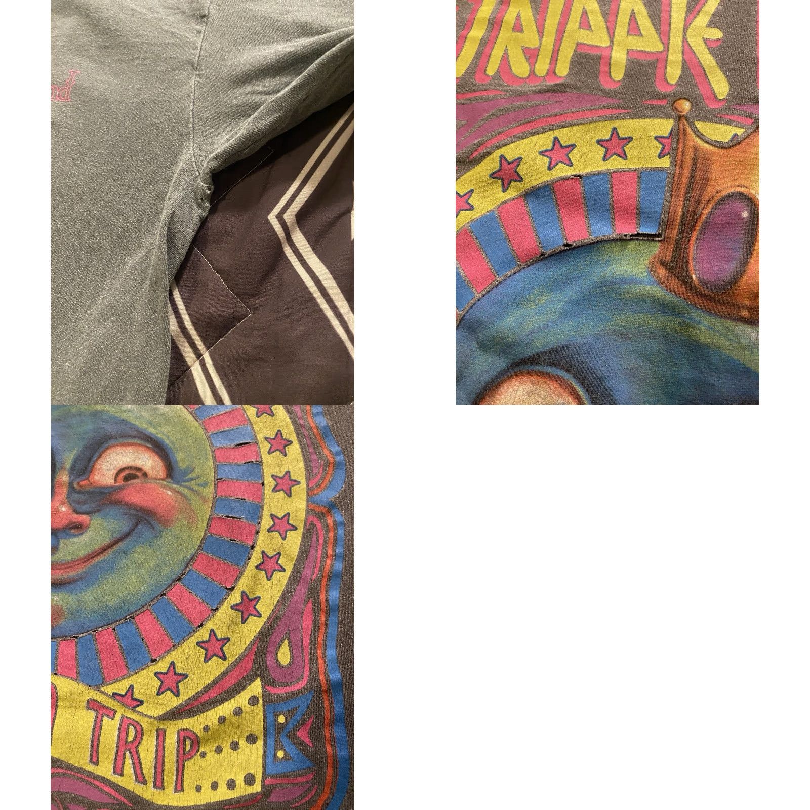 Doublet VINTAGE Trippie Redd Trippieland Double Sided Long Sleeve T Shirt Gray Large Distressed Size US L / EU 52-54 / 3 - 8 Thumbnail