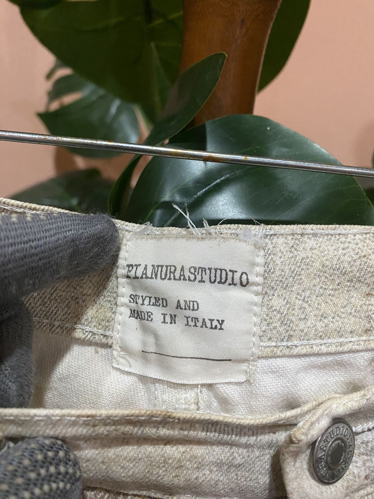 Japanese Brand Vintage Pianurastudio Distressed Sand-Wash Artistic Finish Size 28" / US 6 / IT 42 - 4 Thumbnail