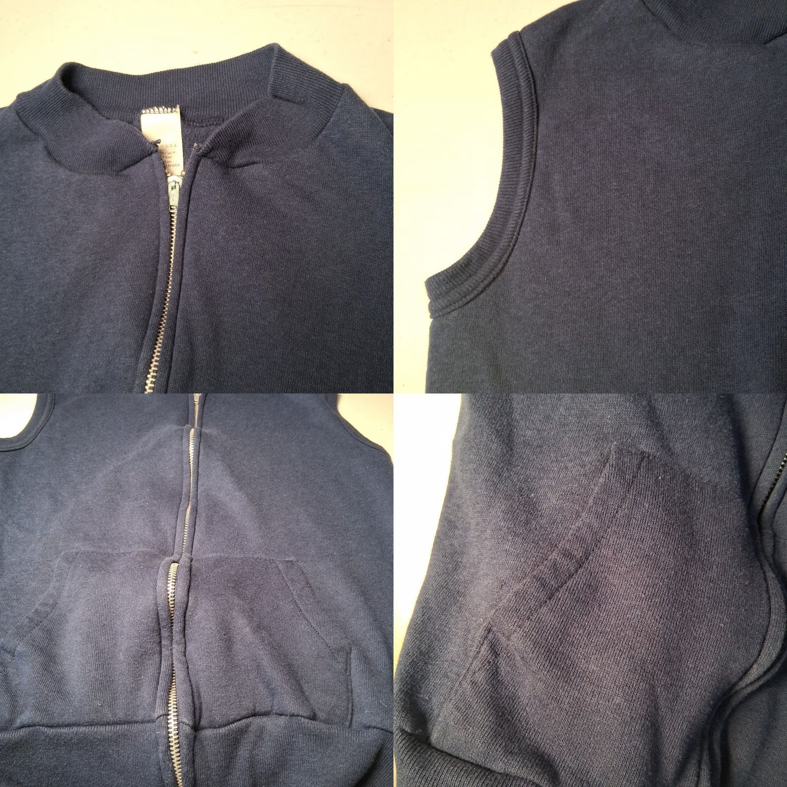 Vintage VINTAGE Unbranded Sleeveless Sweatshirt Vest M Blue Zip Mock Neck Activewear Sportswear USA Made Men N/A Size US M / EU 48-50 / 2 - 8 Thumbnail