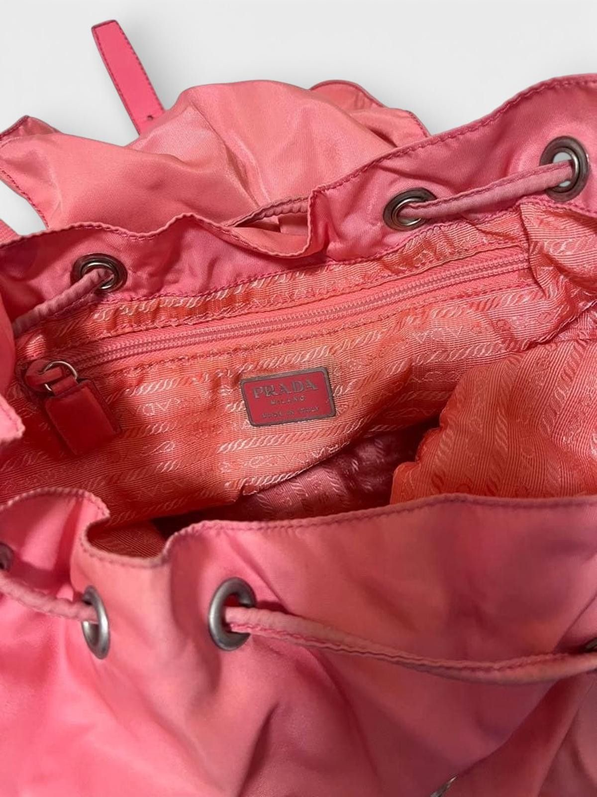 Prada Prada - Pink Nylon Backpack Buckle Detail Size ONE SIZE - 6 Thumbnail