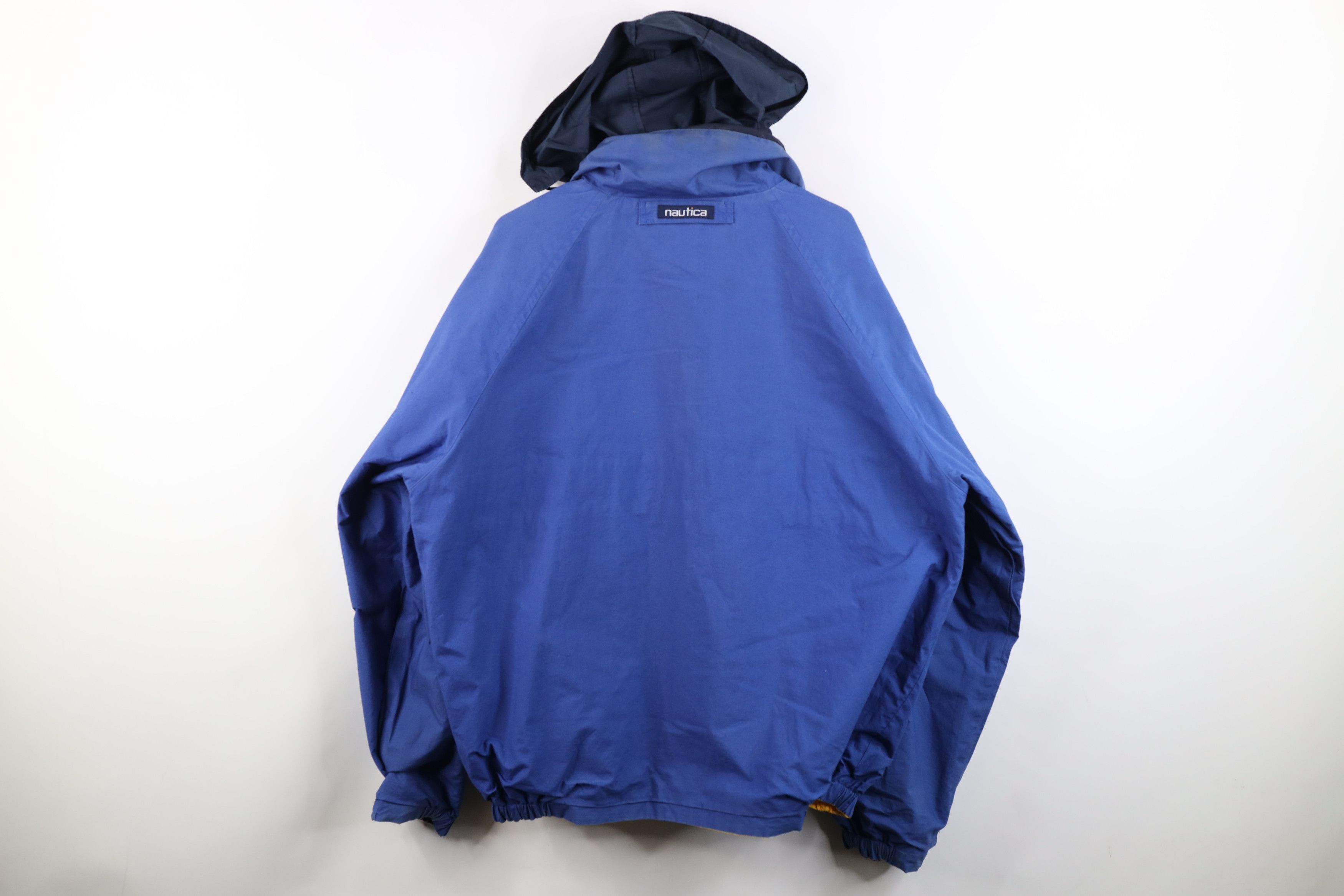 Nautica Vintage 90s Nautica Reversible Hooded Sailing Bomber Jacket Size US XL / EU 56 / 4 - 15 Thumbnail