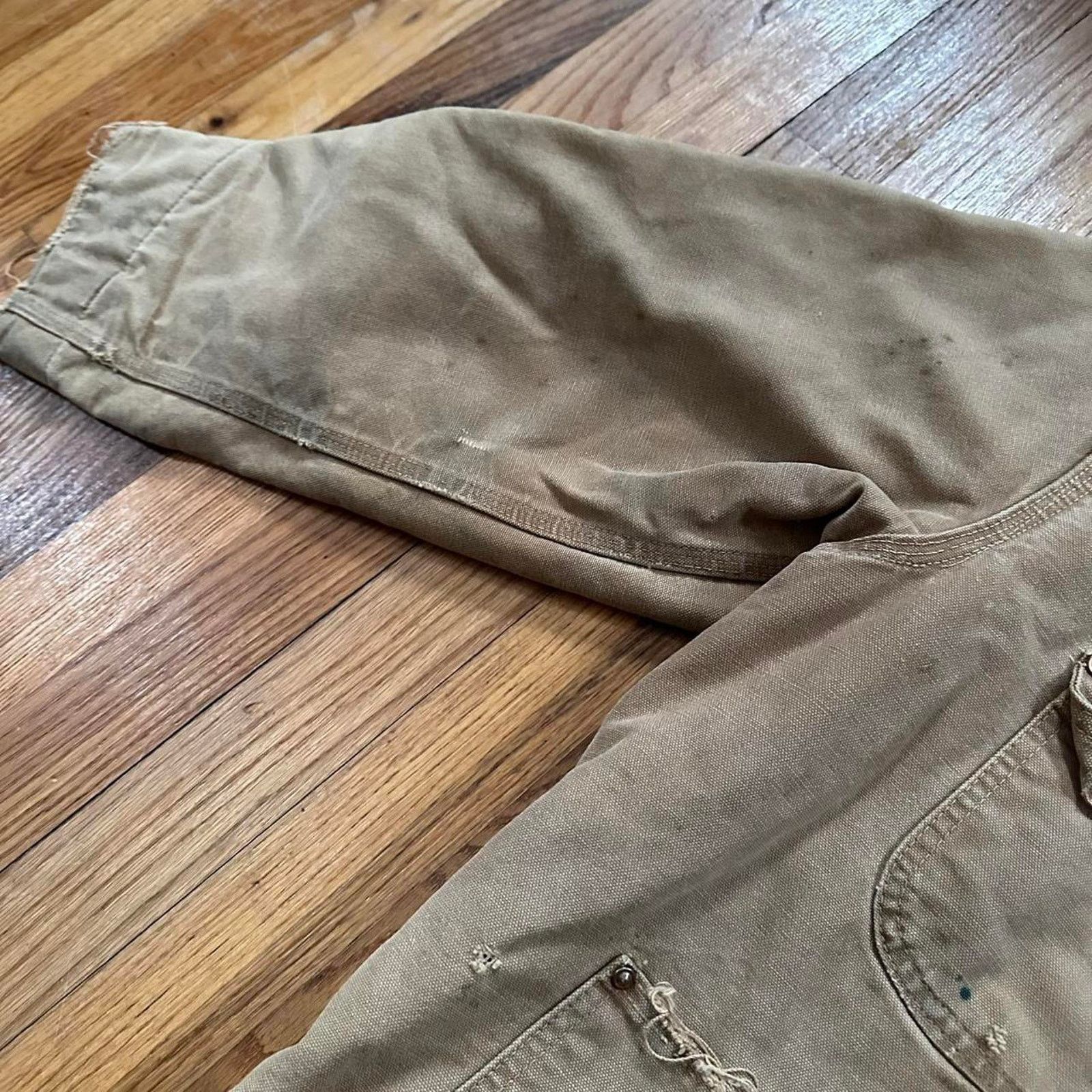 Carhartt Vintage 70s Carhartt Hooded Button Up Jacket Distressed L/XL Size US XL / EU 56 / 4 - 8 Thumbnail