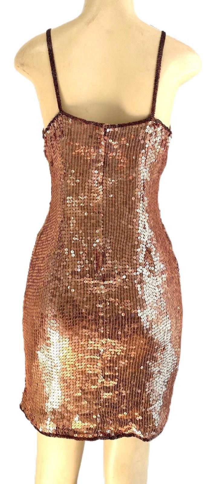 Other Sequin Copper Cocktail Dress size 6 Size M / US 6-8 / IT 42-44 - 2 Thumbnail