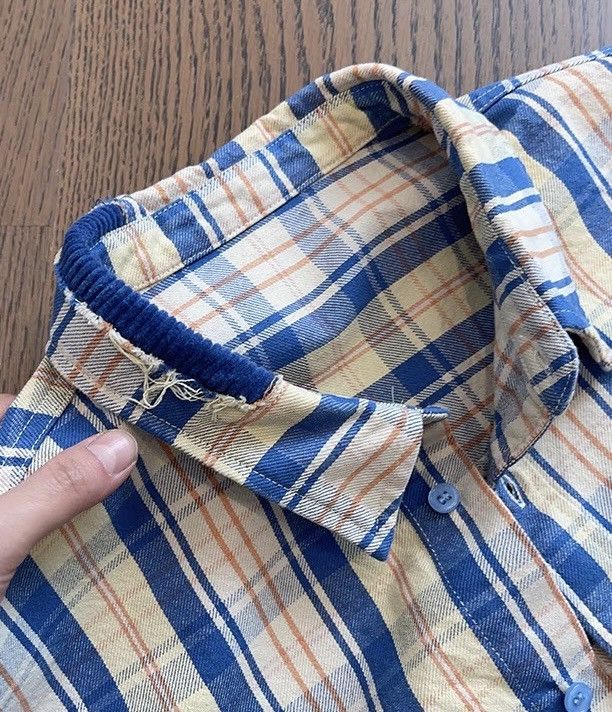 Japanese Brand × Vintage Avant garde retro distressed patchwork plaid button up shirt Size US M / EU 48-50 / 2 - 6 Thumbnail