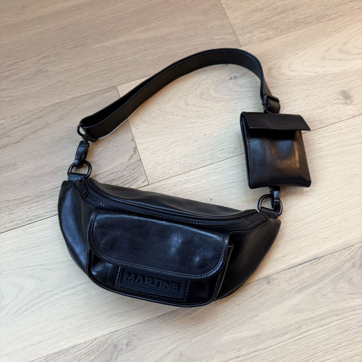 Martine Rose Martine Rose Black Leather Waist Bag | Grailed