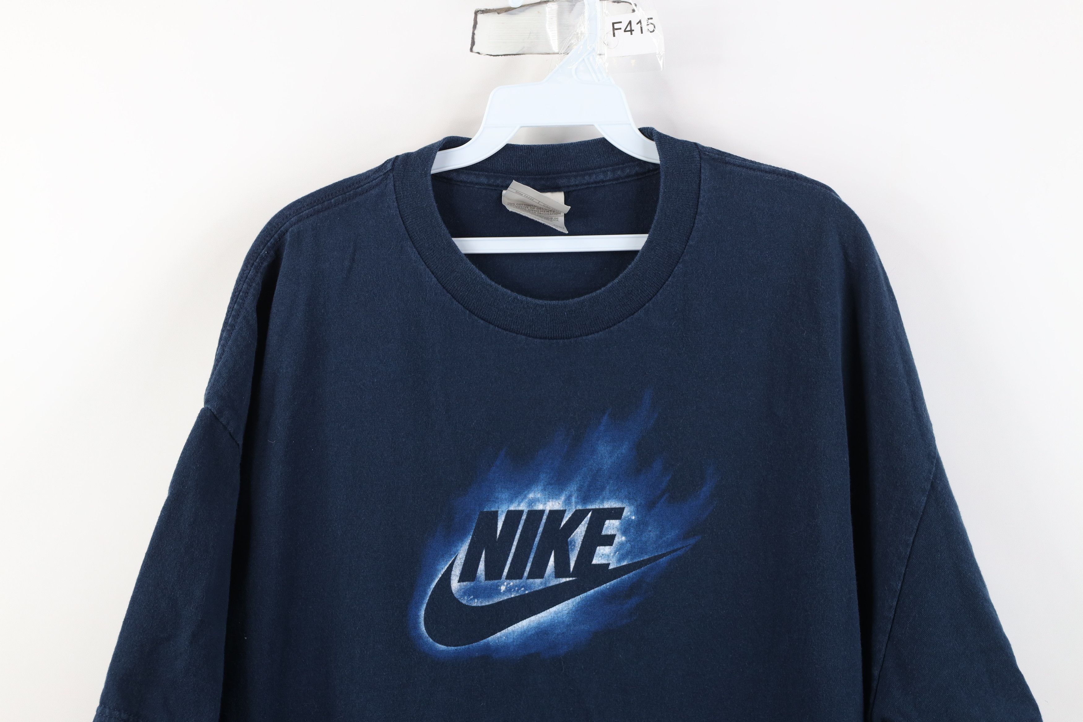 Nike Vintage Nike Scott Fire Flames Big Center Swoosh T-Shirt Size US XXL / EU 58 / 5 - 2 Thumbnail
