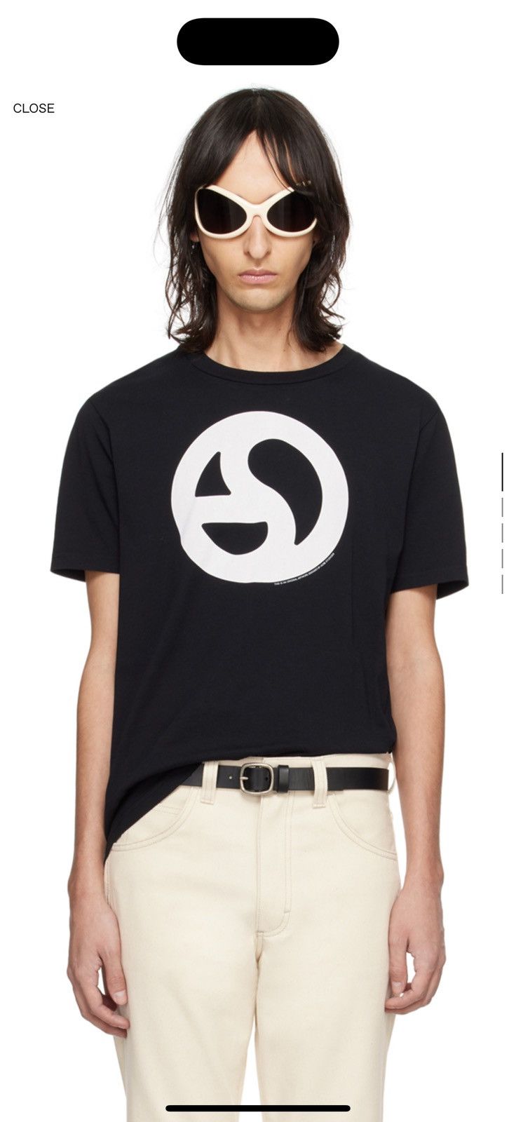 Acne Studios Acne Studios Logo Tee Black Graphic T-Shirt Size US XS / EU 42 / 0 - 1 Thumbnail