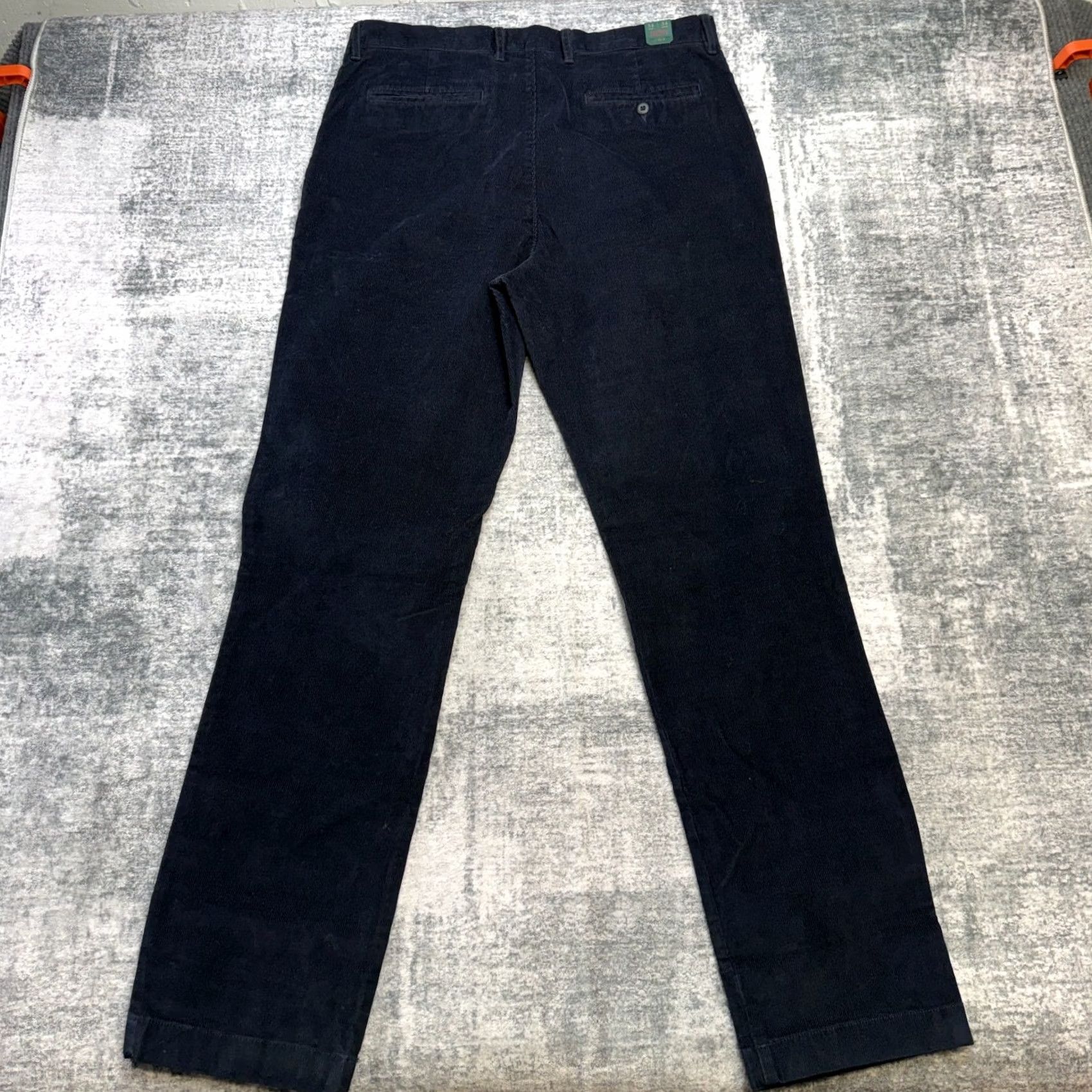 J.Crew J.CREW Pants Mens 34x34 Navy Corduroy Straight Flat Front Chino Preppy Casual Business - 34 Inch Inseam, Regular, Blue, Cotton Stretch, VIETNAM Size US 34 / EU 50 - 7 Thumbnail