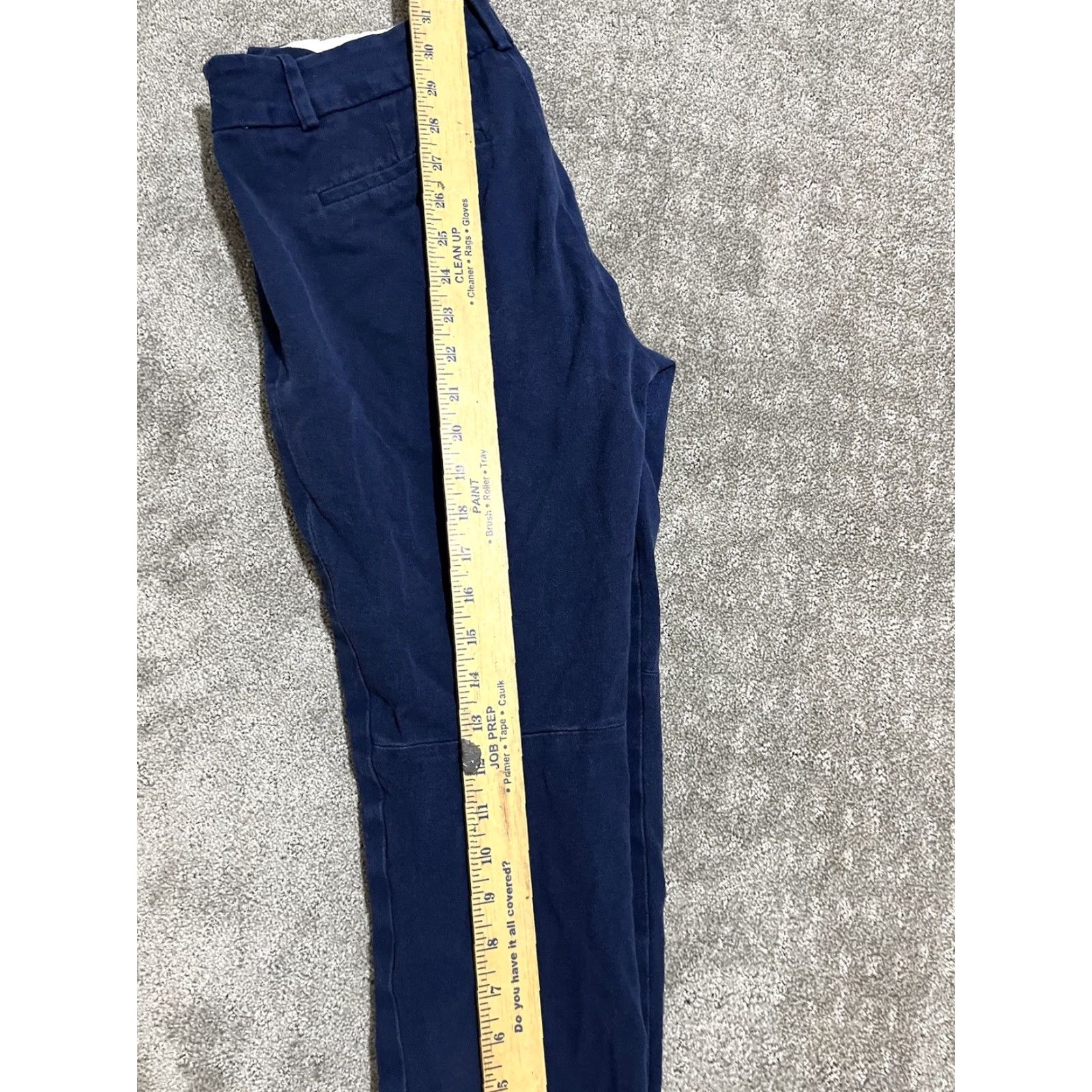 J.Crew VINTAGE J.CREW Winnie Pant Stretch Twill Womens 8P Petite Navy Blue 24 Inseam Pants Womens Size 30" / US 8 / IT 44 - 6 Thumbnail