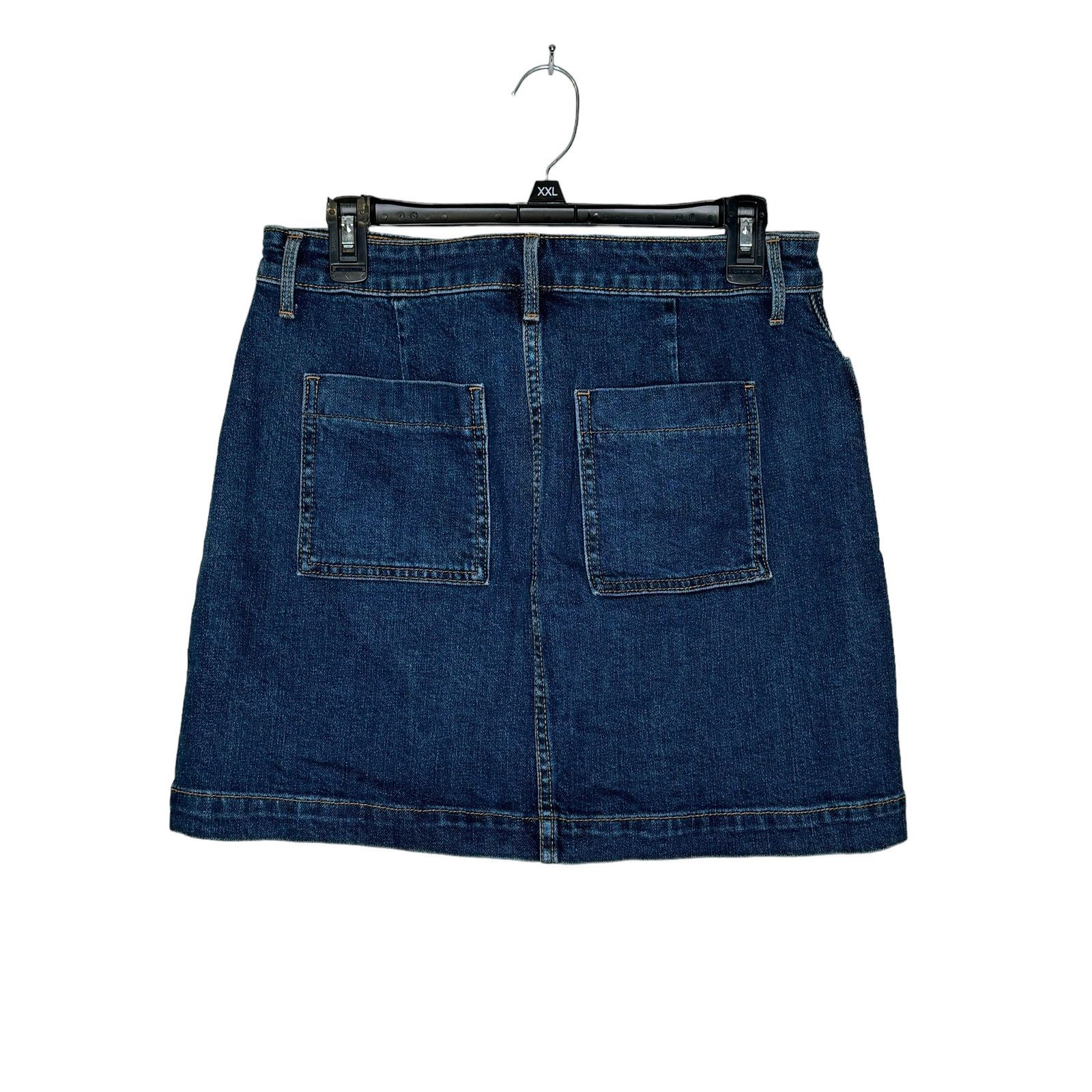 Old Navy Old Navy Women's Skirt Mini Denim Side Pockets Dark Blue 8 Size 30" / US 8 / IT 44 - 3 Thumbnail