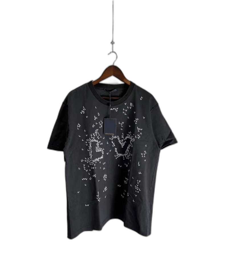 Louis Vuitton Louis Vuitton Black Embroidered Short Sleeve Shirt-yf Size US XXL / EU 58 / 5 - 1 Thumbnail