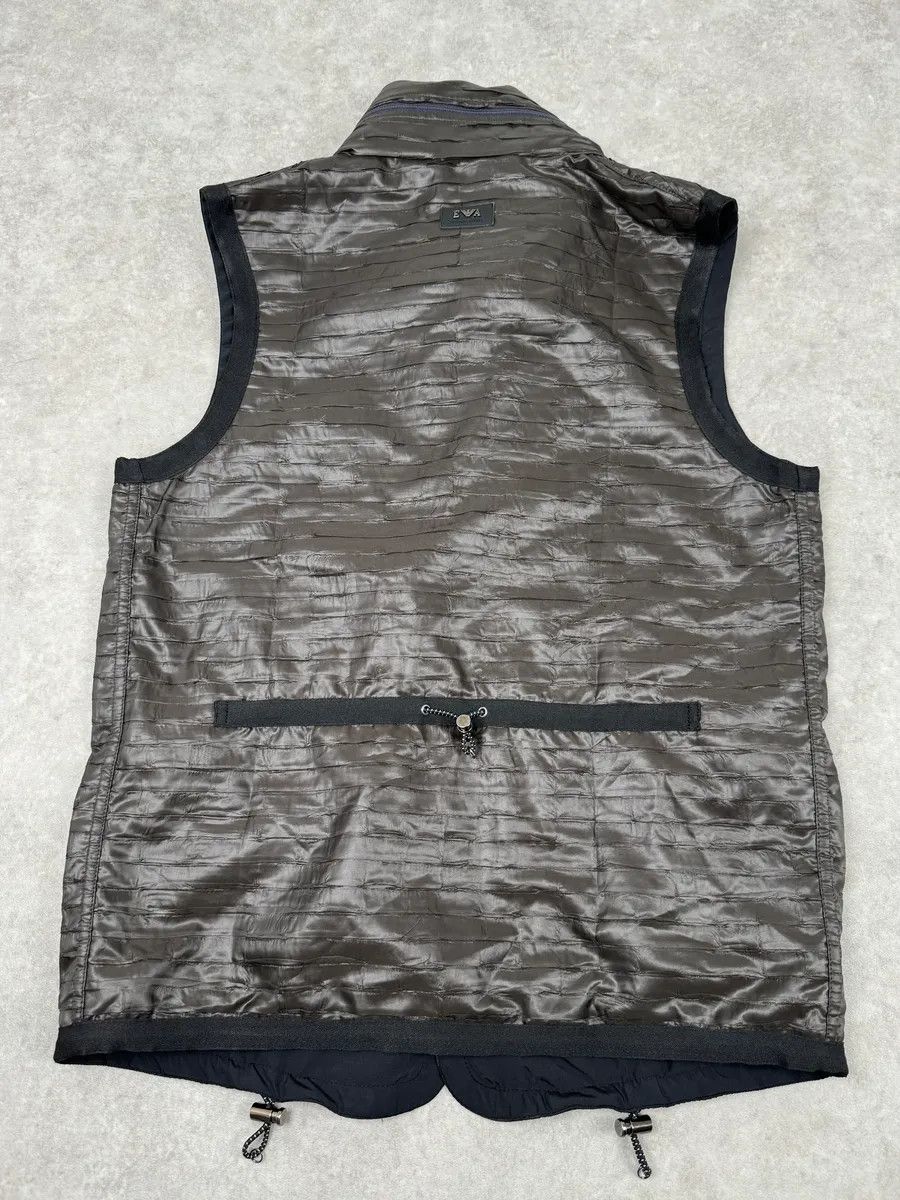 Emporio Armani SS2010 Emporio Armani Brown Satin Crocodile Effect Avant-Garde Vest Size US S / EU 44-46 / 1 - 7 Thumbnail