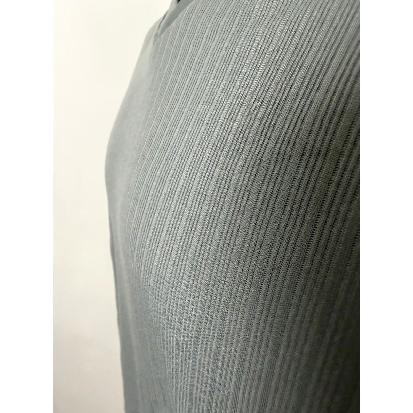 Joseph Abboud Joseph Abboud V-Neck Ribbed Shirt Men XL Gray T-Shirt Vintage 2000s Lightweight Outdoor Cotton Polyester Jersey Short Sleeve Size US XL / EU 56 / 4 - 5 Thumbnail