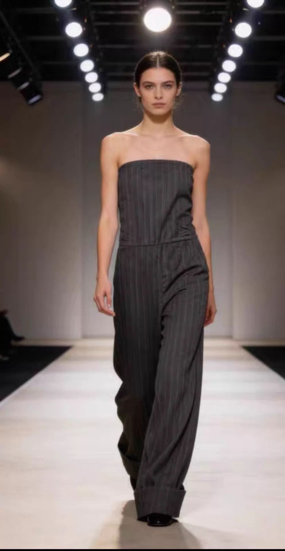 Junya Watanabe JUNYA WATANABE striped bustier gray jumpsuit S Size 26" / US 2 / IT 38 - 4 Thumbnail