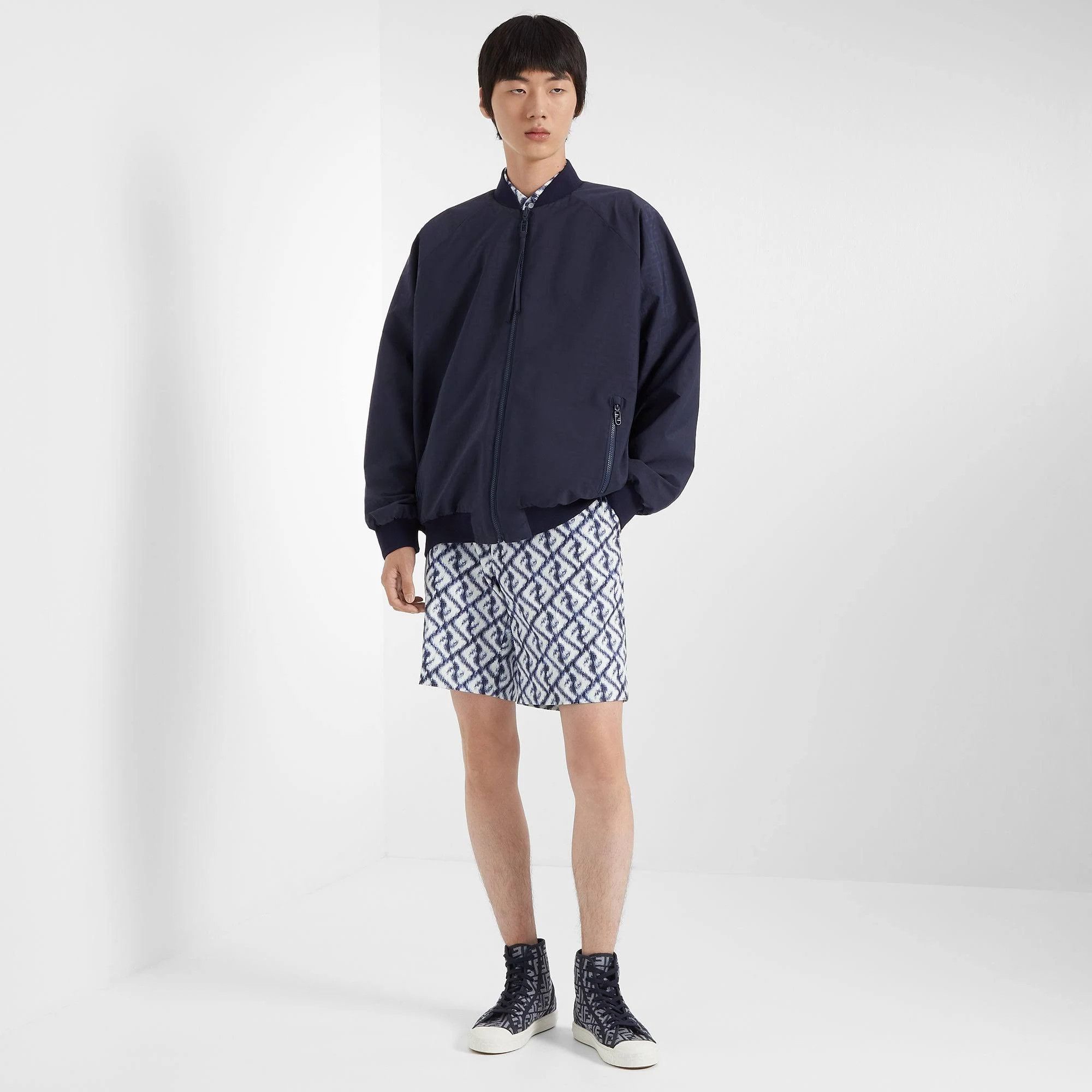 Fendi o1loc1c0824 Bomber Jacket in Blue Size US XL / EU 56 / 4 - 3 Thumbnail