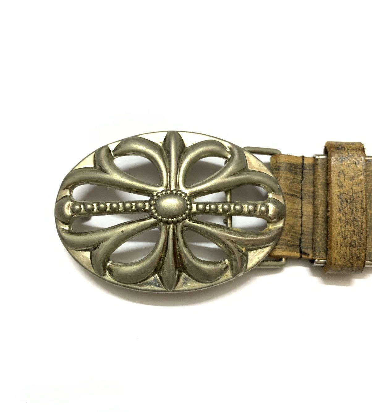 Japanese Brand Vintage CH Style Stainless Steel Leather Belt Size ONE SIZE - 1 Thumbnail