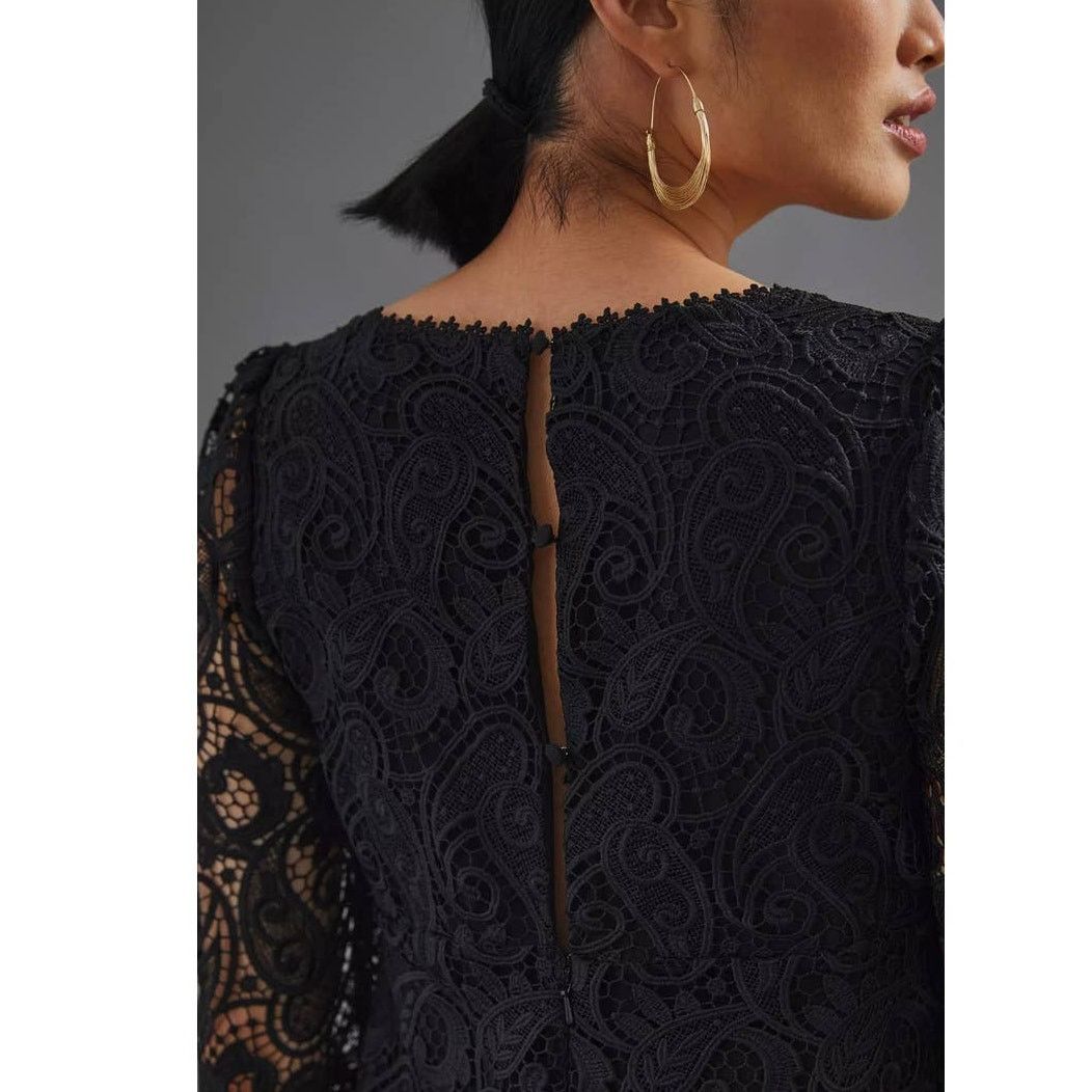 sachin and babi light blue dress Long-Sleeve Embroidered Boho Mini Dress