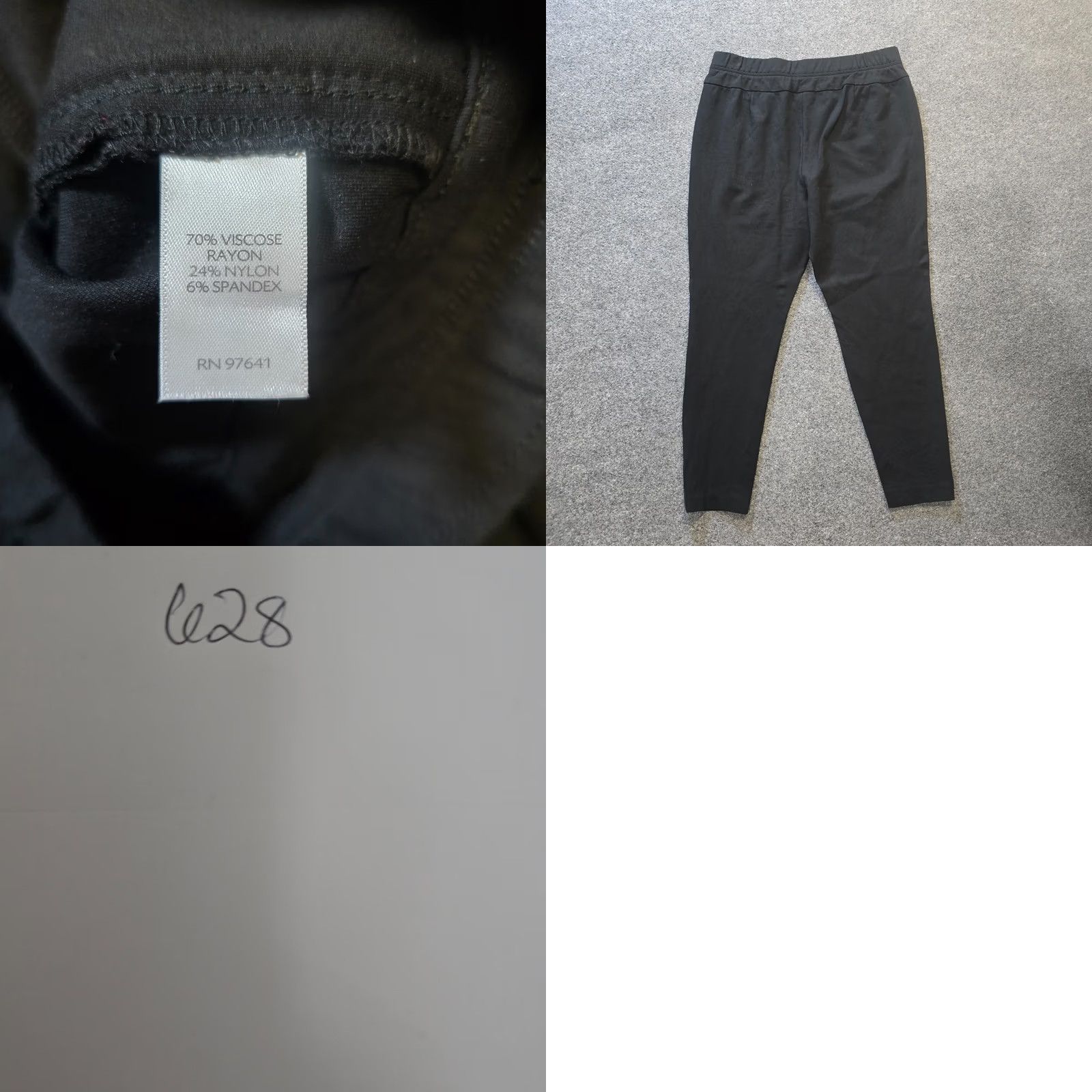 J. Jill J. Jill Pants Women Large Petite Black Ponte Legging Pull On Cropped Slim Front Flat Cropped Pants Womens Size 30" / US 8 / IT 44 - 8 Thumbnail