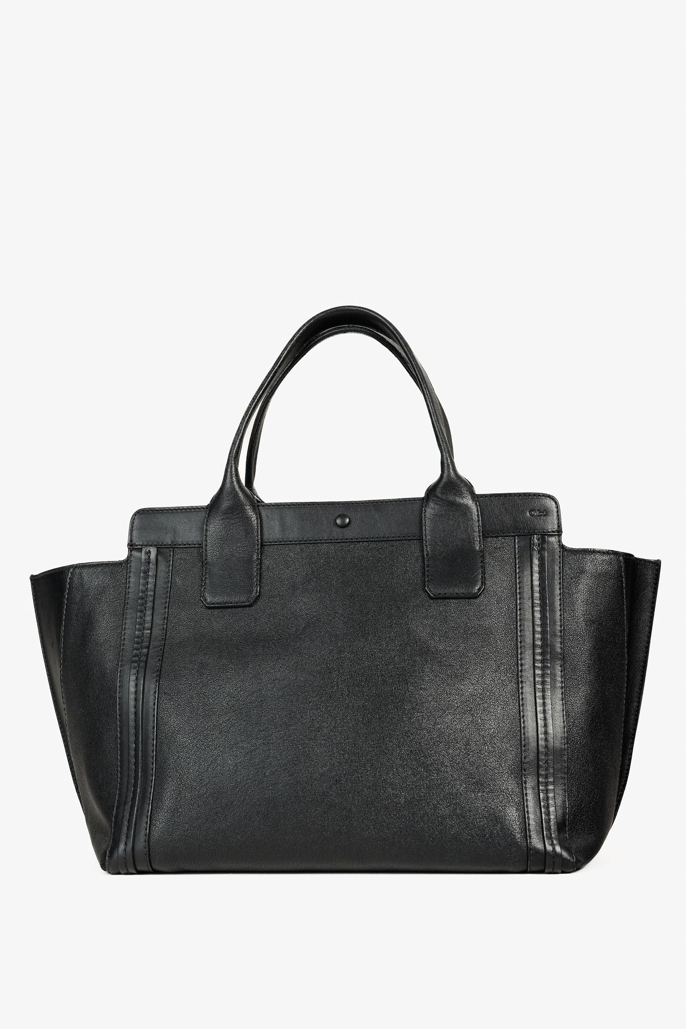 Chloe Chloe East-West Black Leather Tote Size ONE SIZE - 1 Thumbnail
