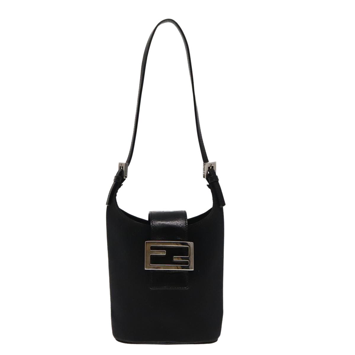 Fendi Mini Baguette Black Synthetic Shoulder Bag (Pre-Owned) Size ONE SIZE - 1 Thumbnail