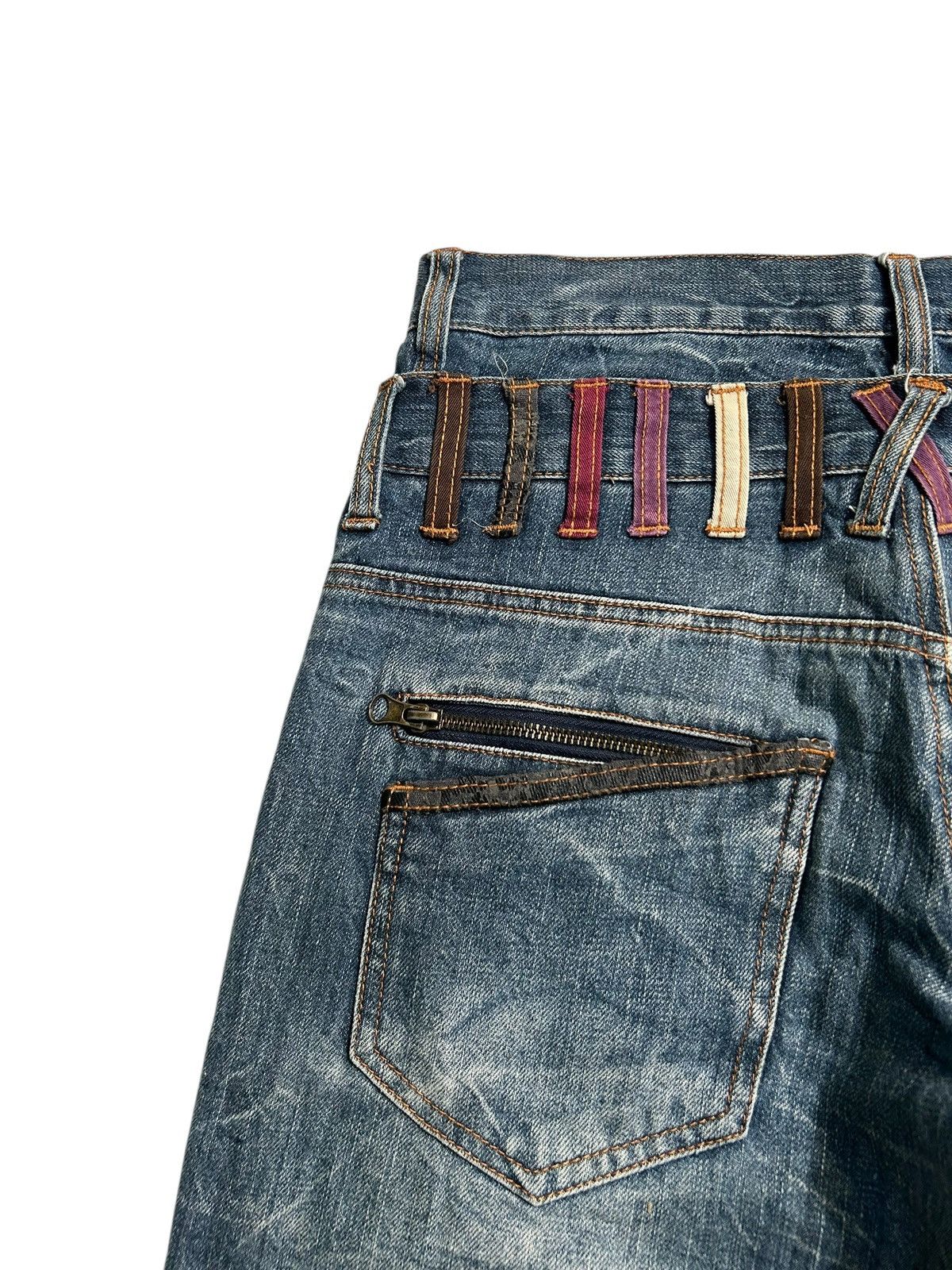 Japanese Brand × Kapital × Vintage Double Waist Nylaus Japanese Punk Style Denim Jeans Size US 32 / EU 48 - 15 Thumbnail