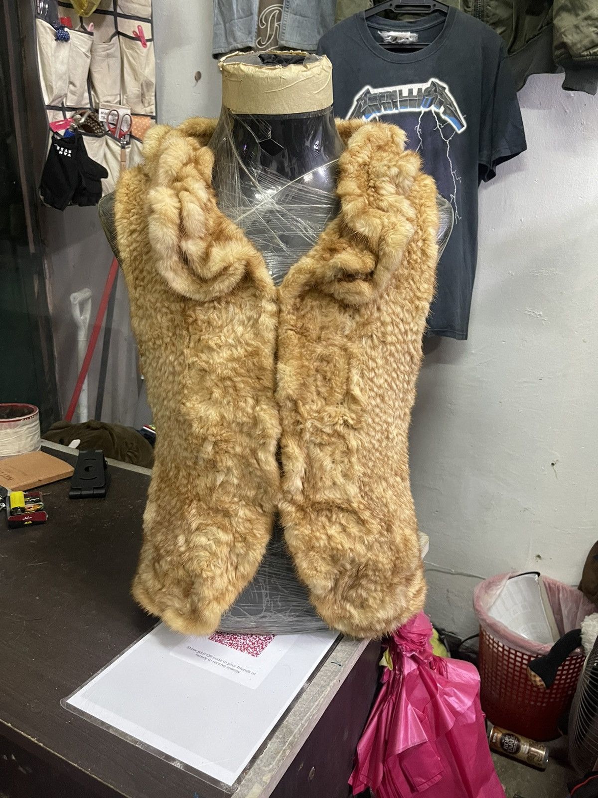 Vera Pelle Rare luxury style MINK FUR ROSES VEST Size 46L - 19 Thumbnail