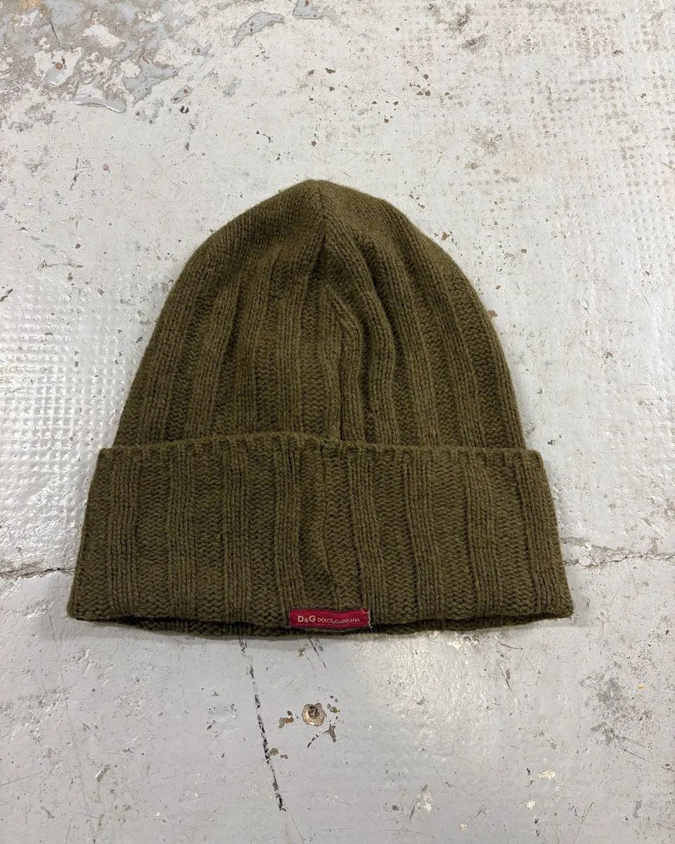 Dolce & Gabbana AW2003 Dolce & Gabbana Khaki Wool Beanie Size ONE SIZE - 1 Thumbnail