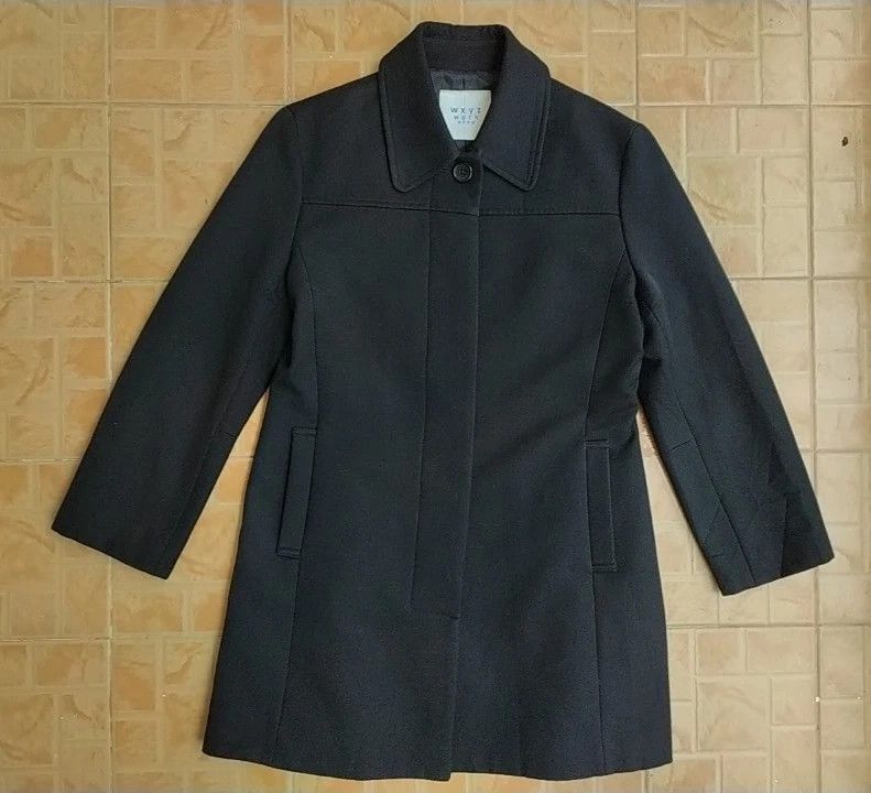 Yohji Yamamoto WXYZ BY YOHJI YAMAMOTO BLACK WOOL COAT JACKET Size M / US 6-8 / IT 42-44 - 1 Thumbnail